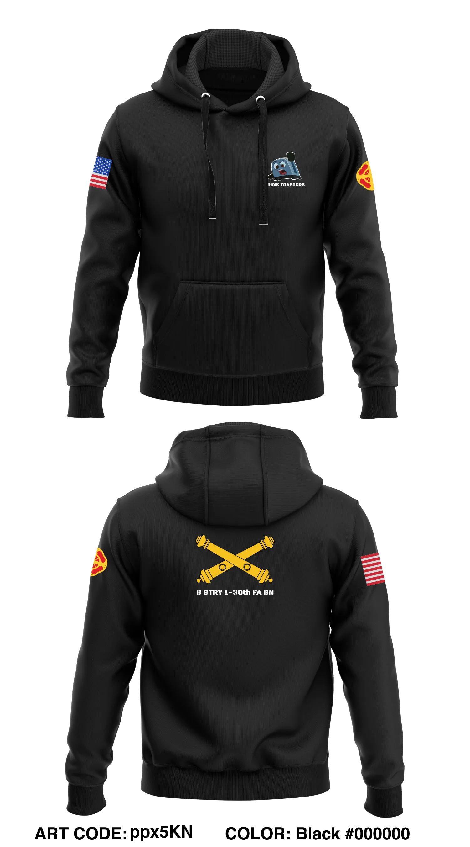 B BTRY, 1-3th FA BN, 428 BDE Store 1  Core Men's Hooded Performance Sweatshirt - ppx5KN