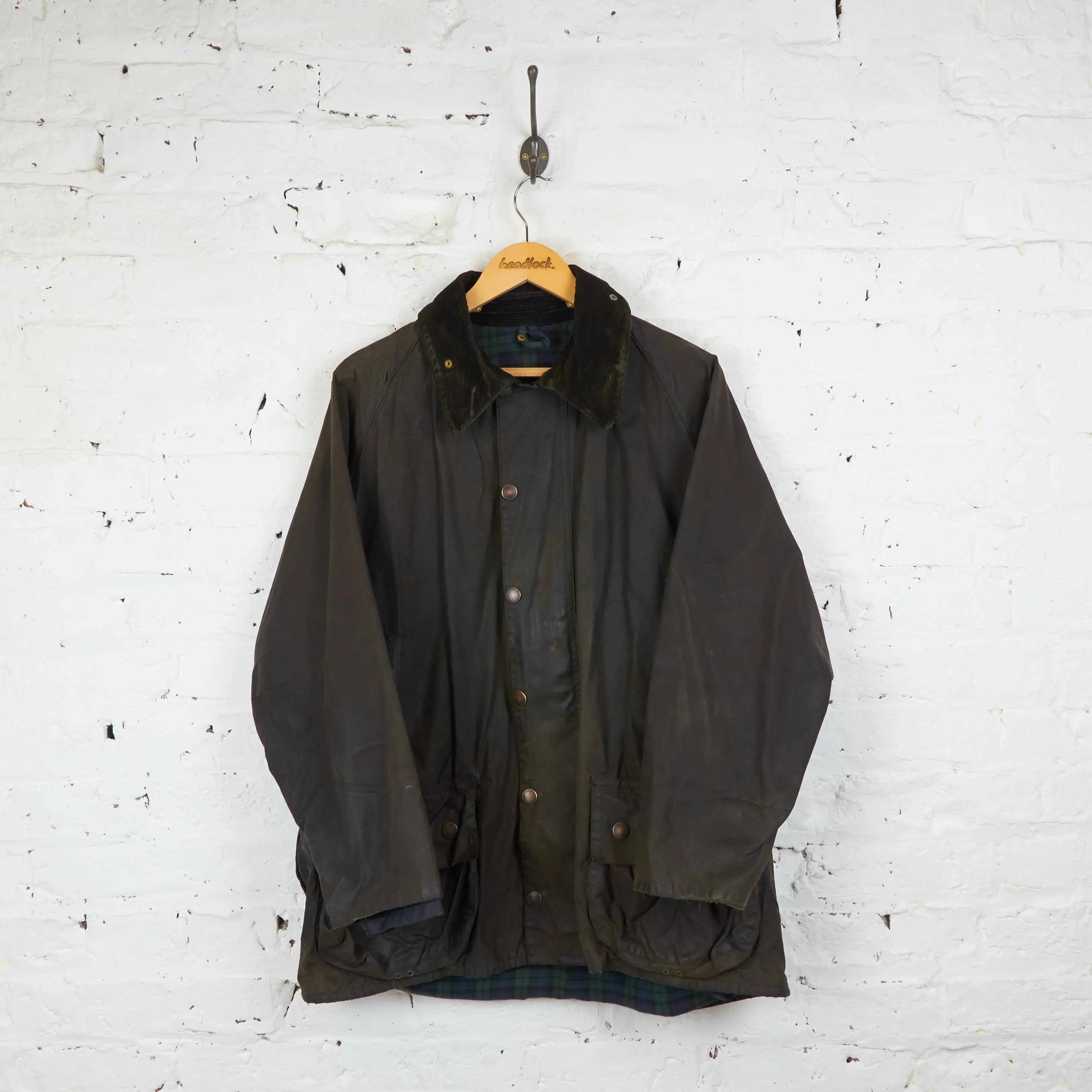 Barbour Beaufort Wax Jacket - Blue - L