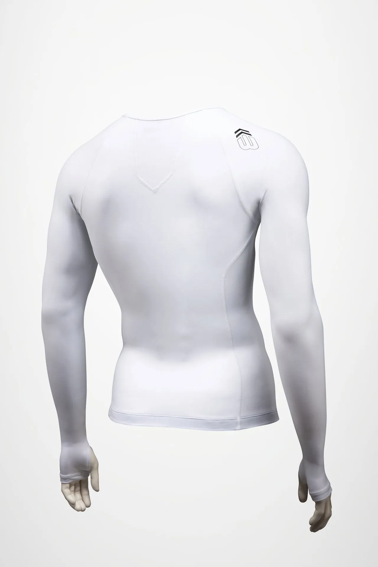 BASE Men's Long Sleeve Compression Tee - White