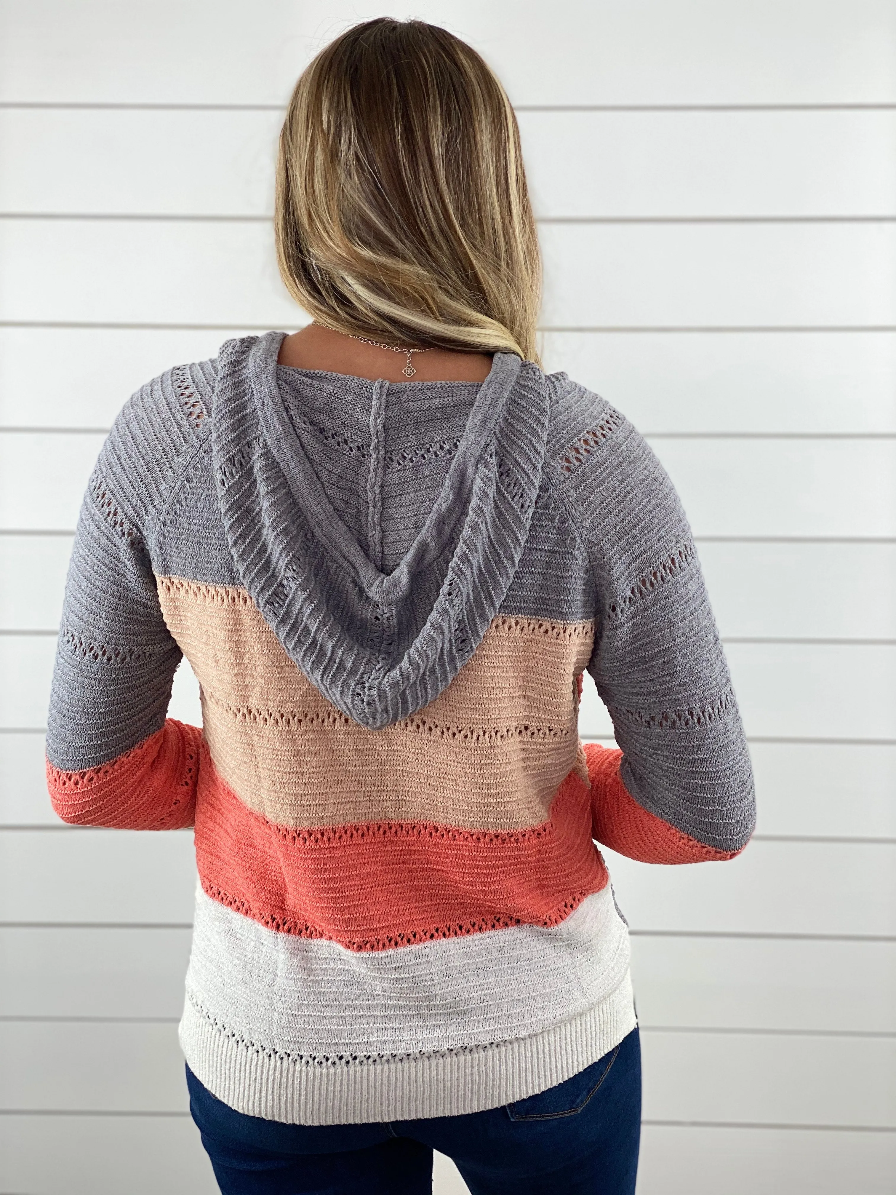Beach Bonfire Hoodie - Coral