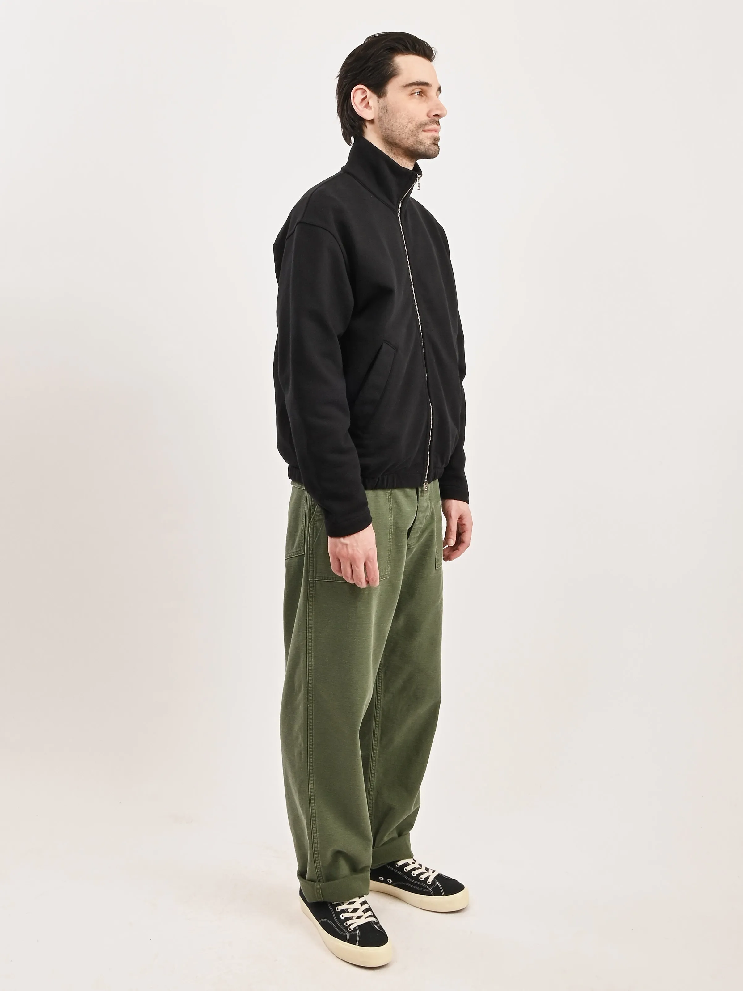 Black Bjorn Relaxed Organic Loopback Track Jacket