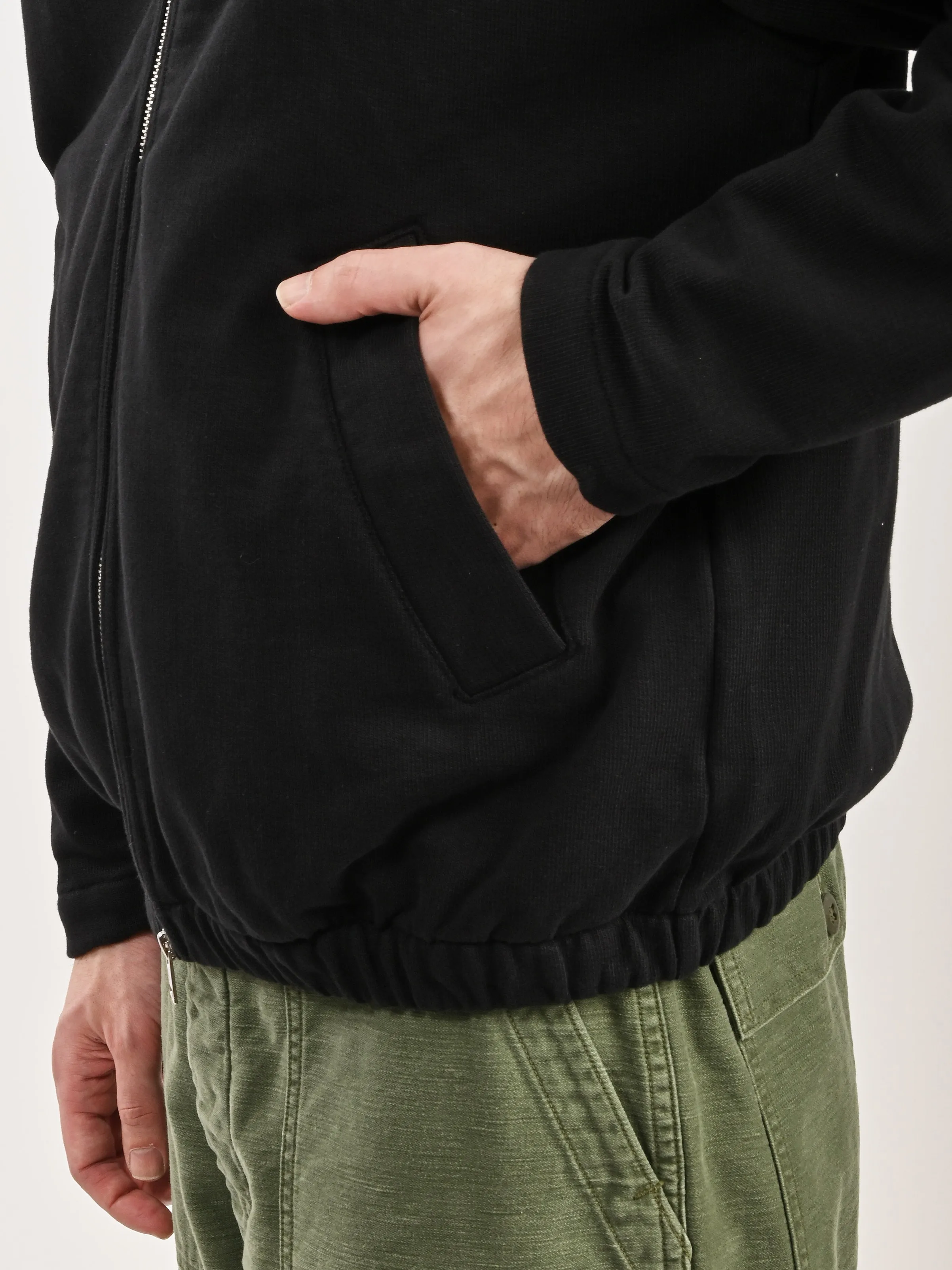 Black Bjorn Relaxed Organic Loopback Track Jacket
