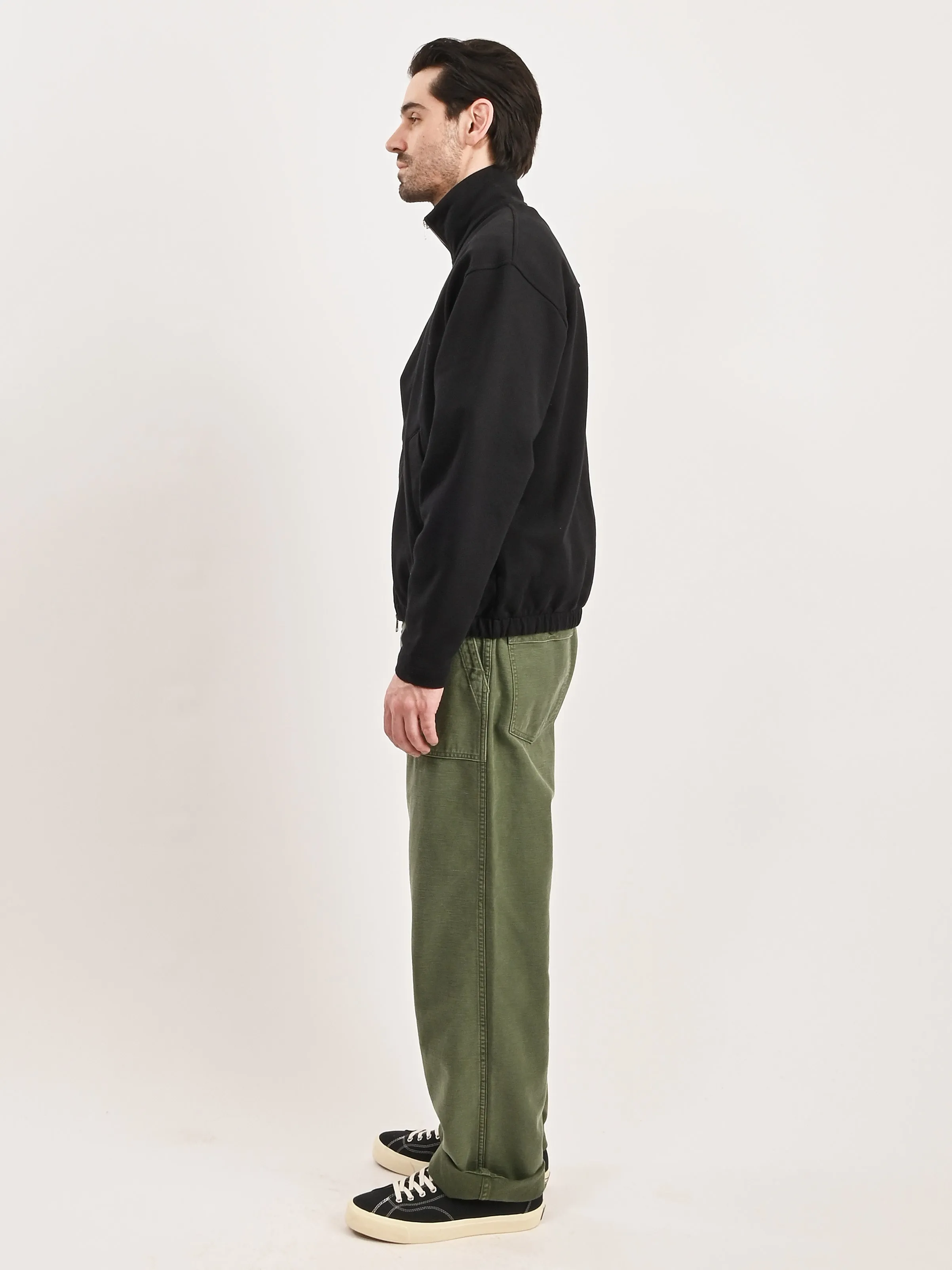 Black Bjorn Relaxed Organic Loopback Track Jacket