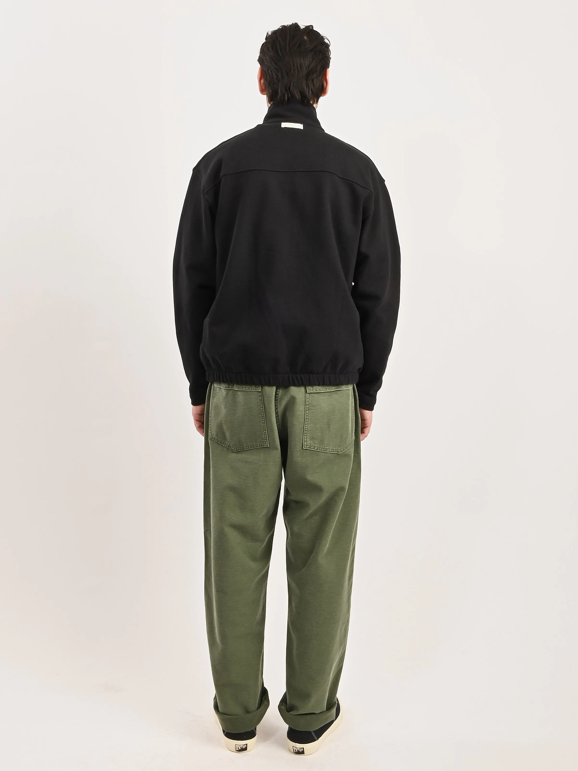 Black Bjorn Relaxed Organic Loopback Track Jacket