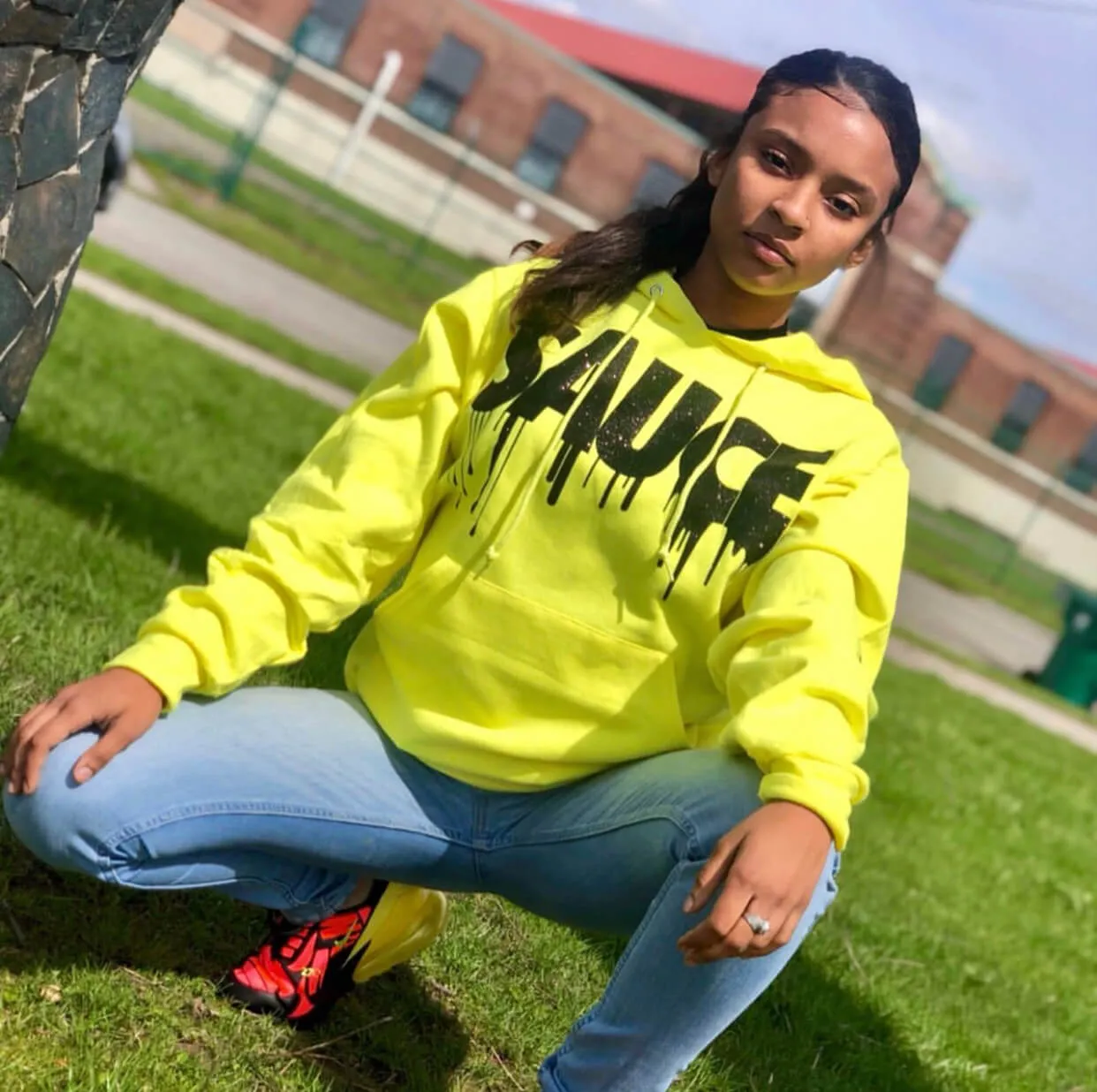 Black Glitter Sauce | Lemonade Hoodie