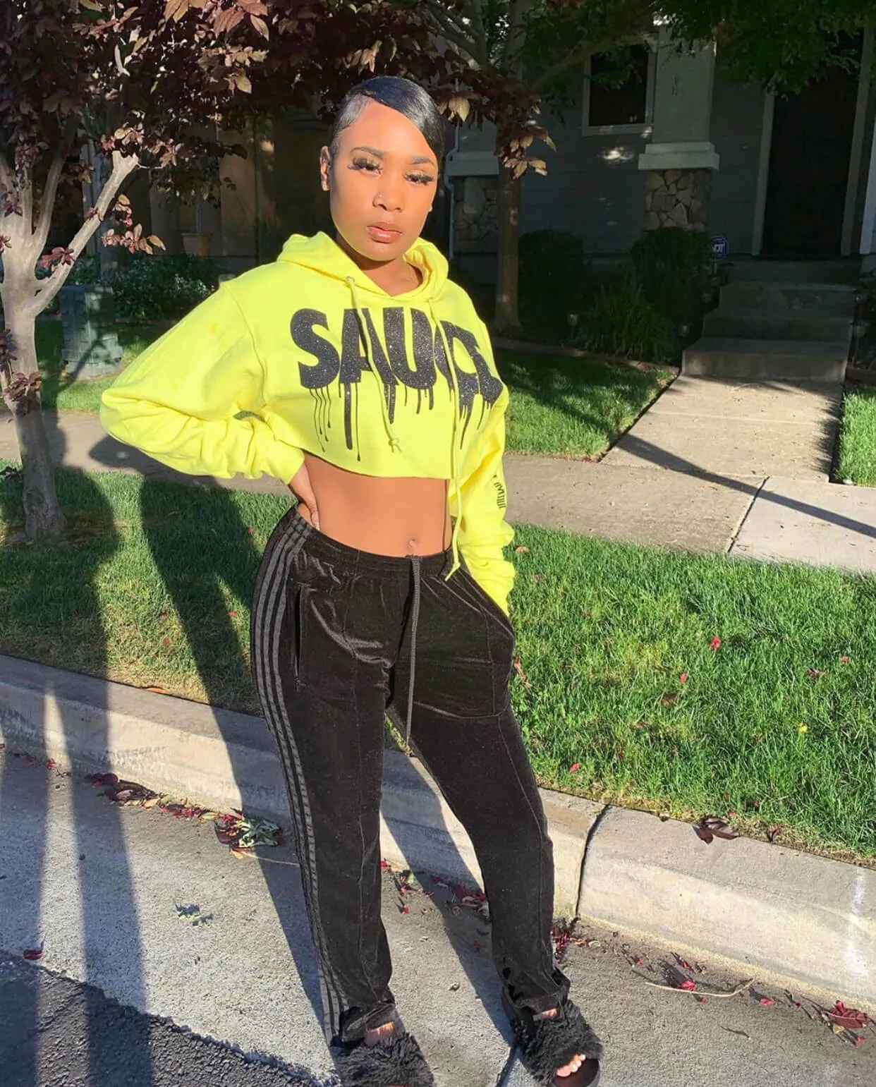 Black Glitter Sauce | Lemonade Hoodie