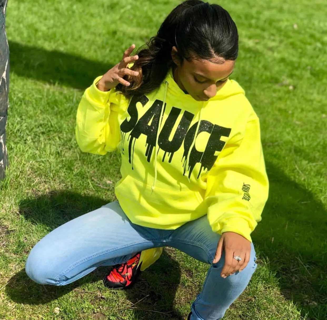 Black Glitter Sauce | Lemonade Hoodie