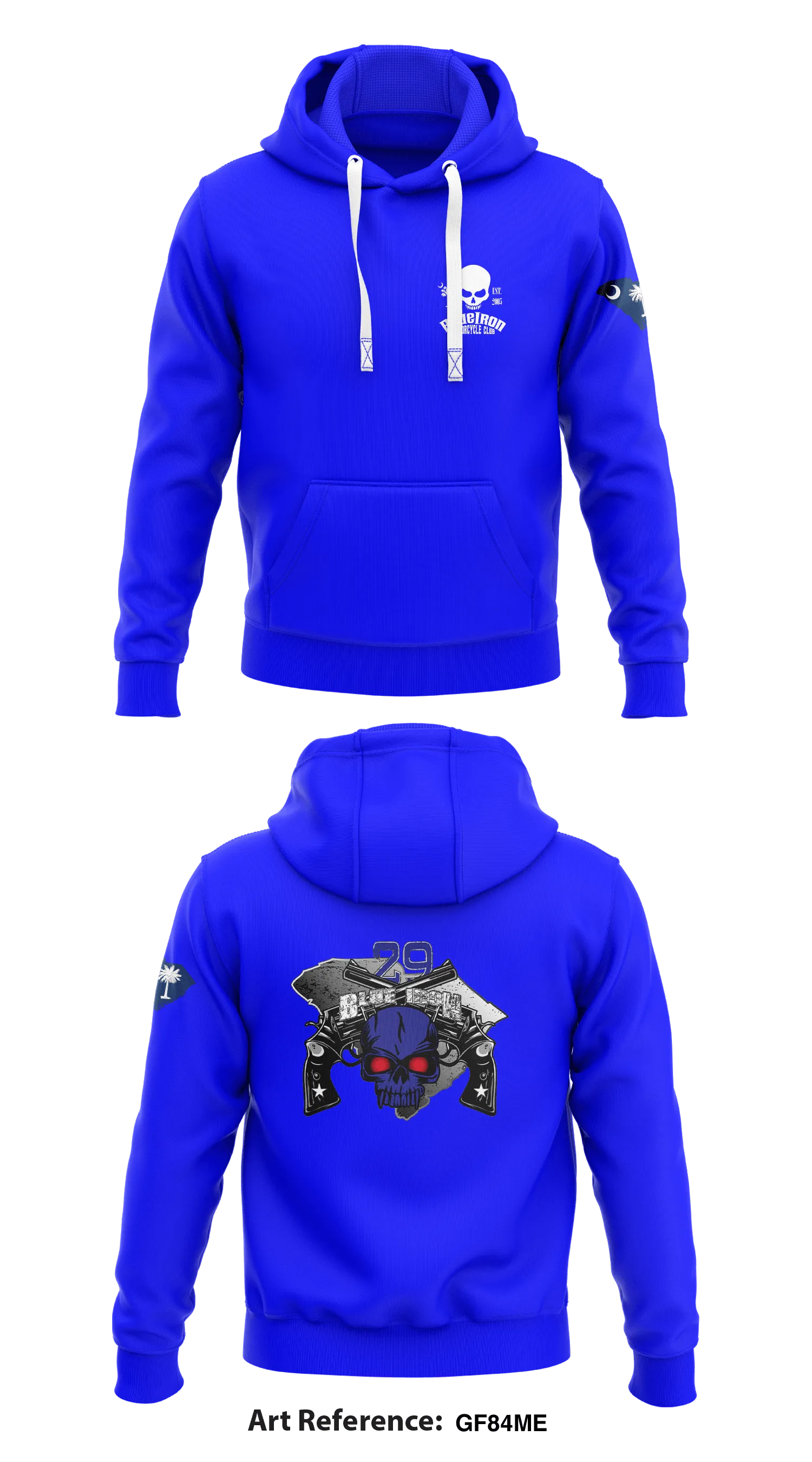 Blue Iron LE/MC South Carolina Original Store 1  Core Men's Hooded Performance Sweatshirt - Gf84Me