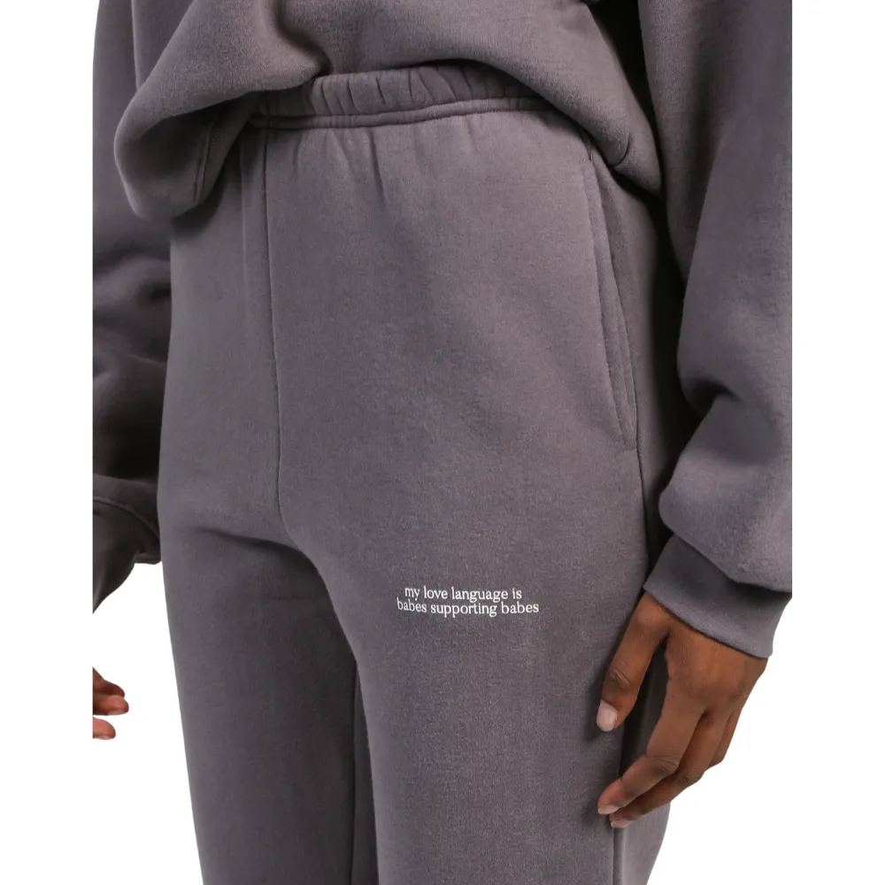 Brunette The "LOVE LANGUAGE" Best Friend Jogger