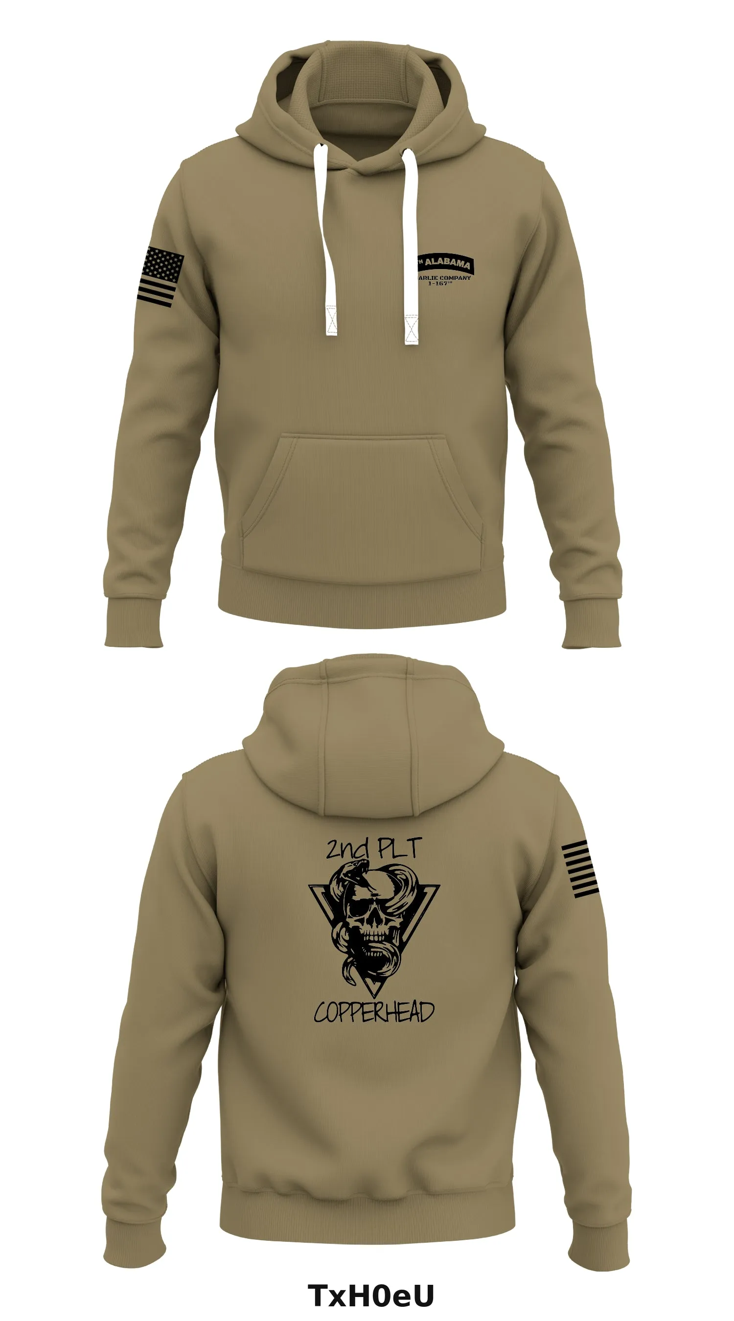 C Co 1-167th Store 1  - Tan 499 Core Men's Hooded Performance Sweatshirt - TxH0eU