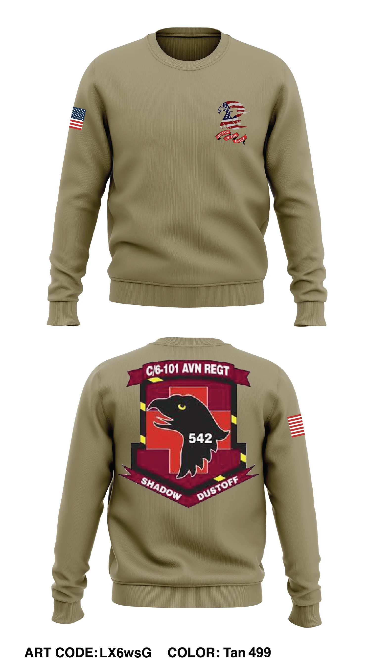 C Co, 6 BN, 101st CAB Store 1 Core Men's LS Performance Tee - LX6wsG