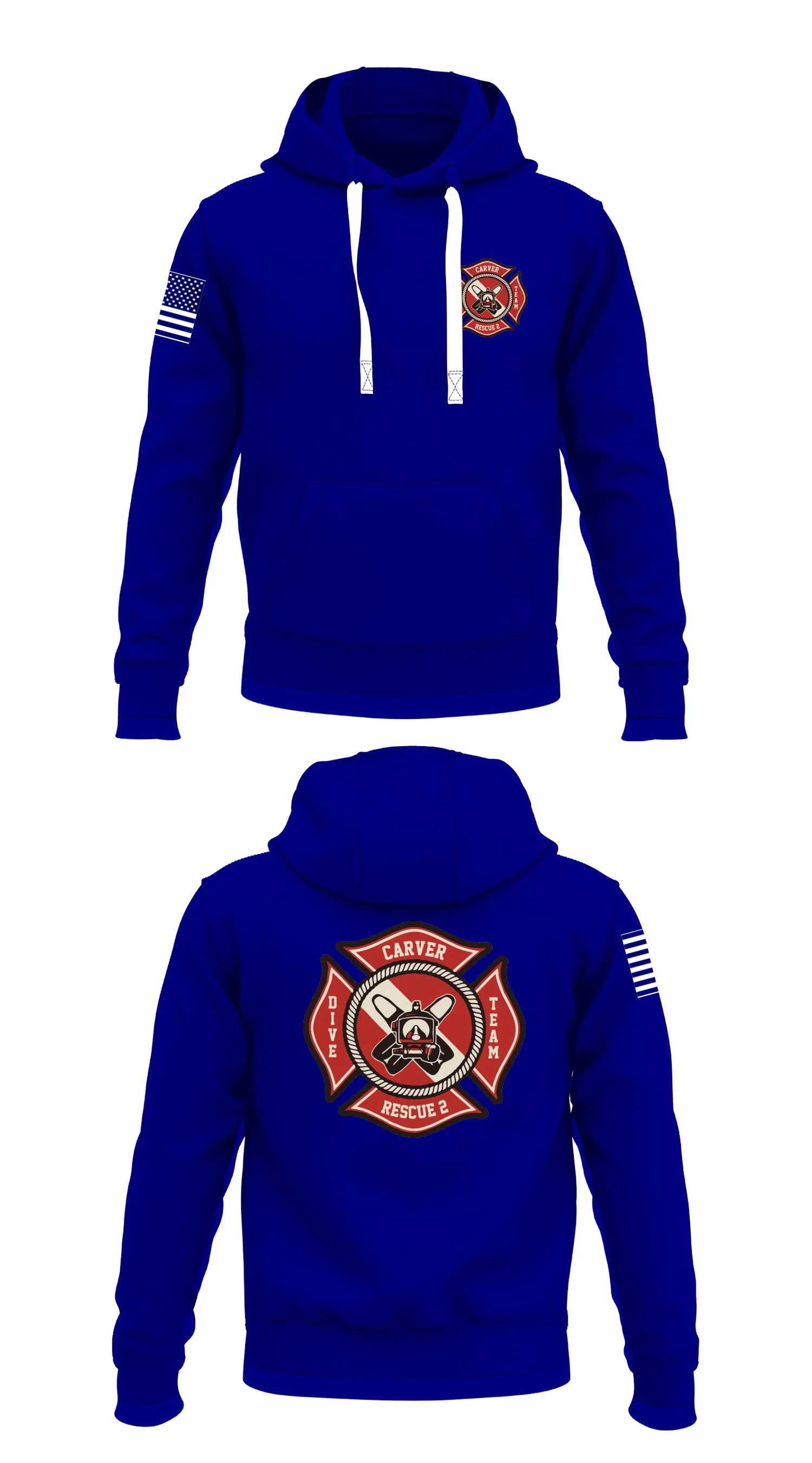 Carver Fire Dive Team Store 1   Core Men's Hooded Performance Sweatshirt - 78639878611