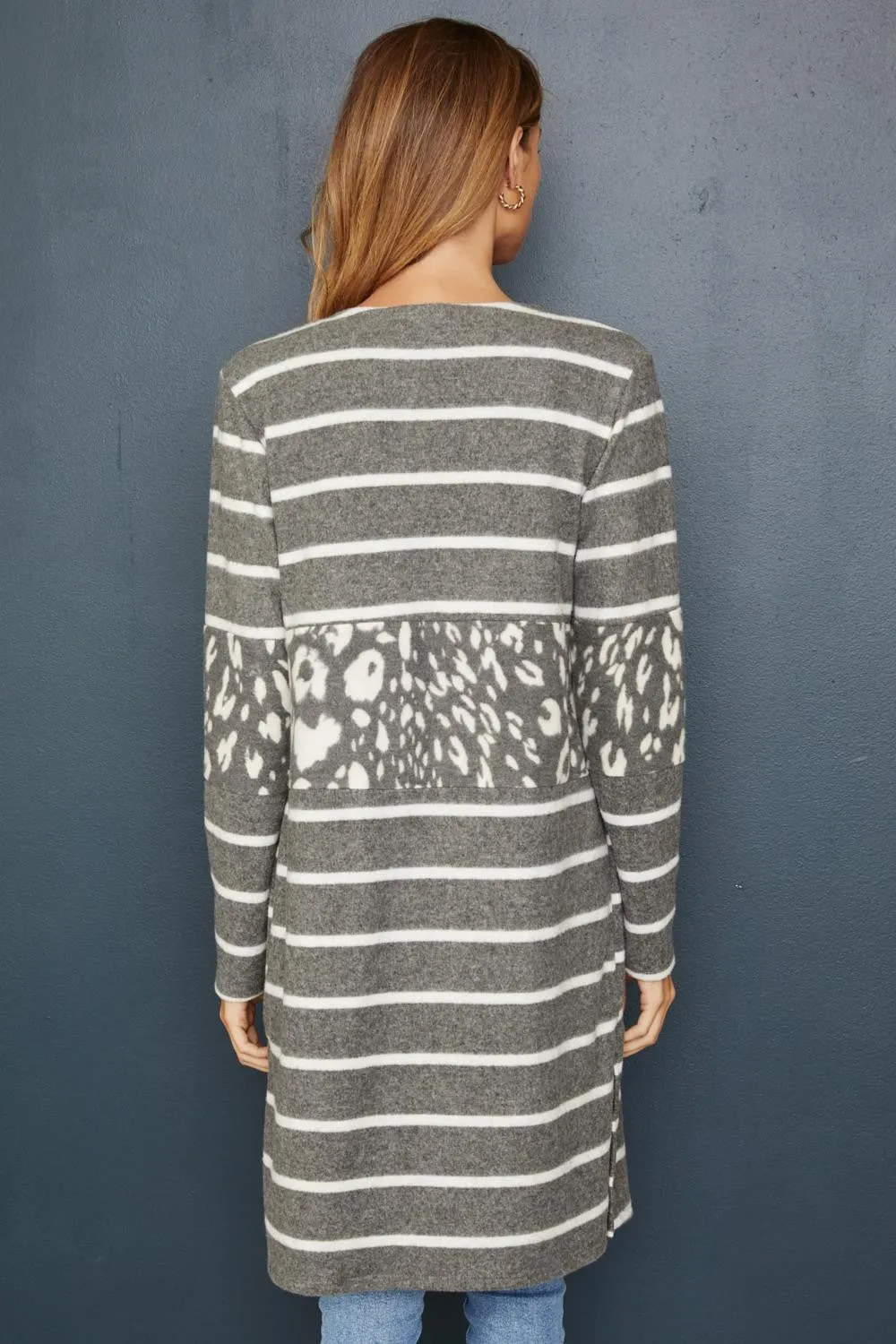 Charcoal Striped Cardigan *FINAL SALE*