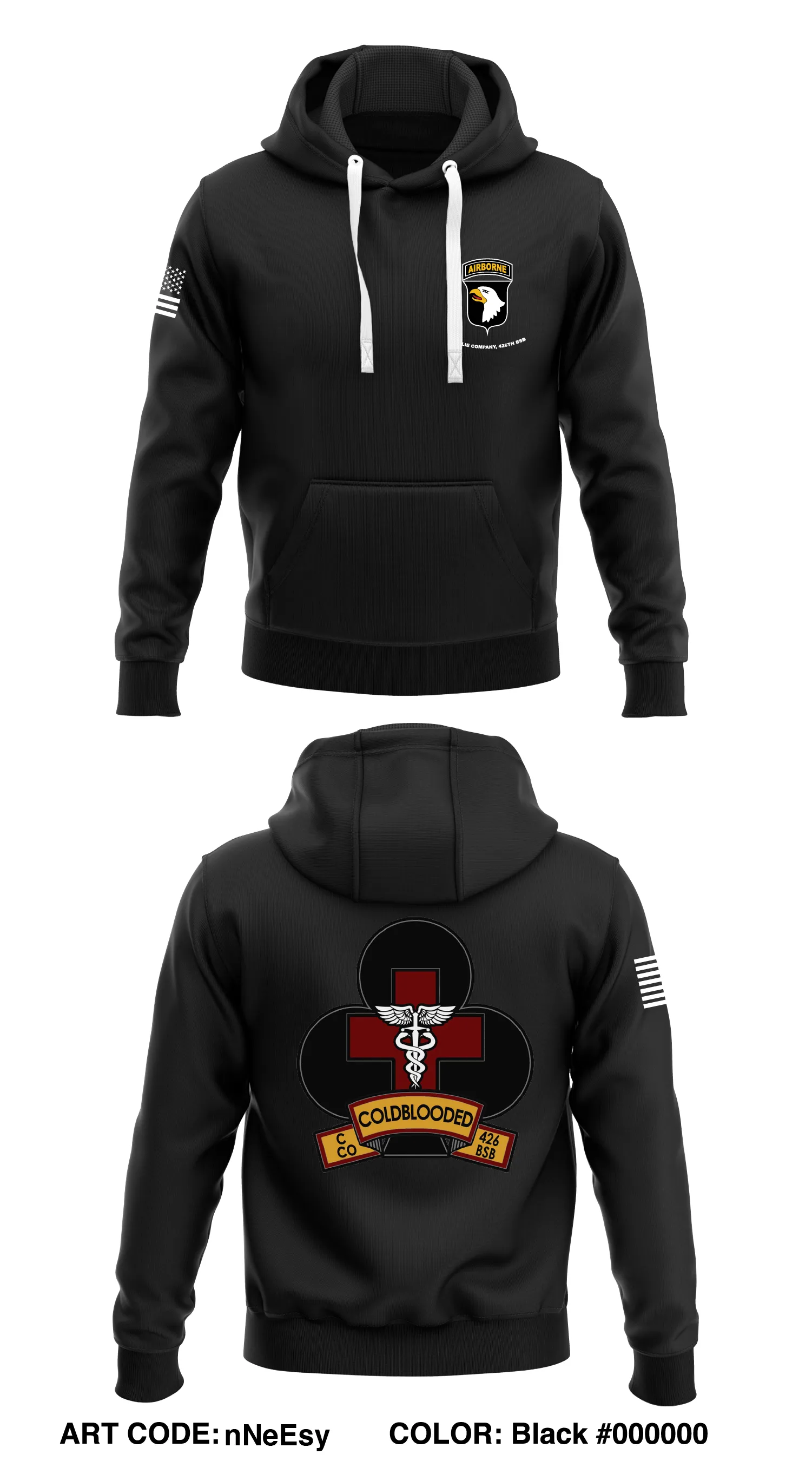 Charlie Company, 426th BSB Store 1  Core Men's Hooded Performance Sweatshirt - nNeEsy