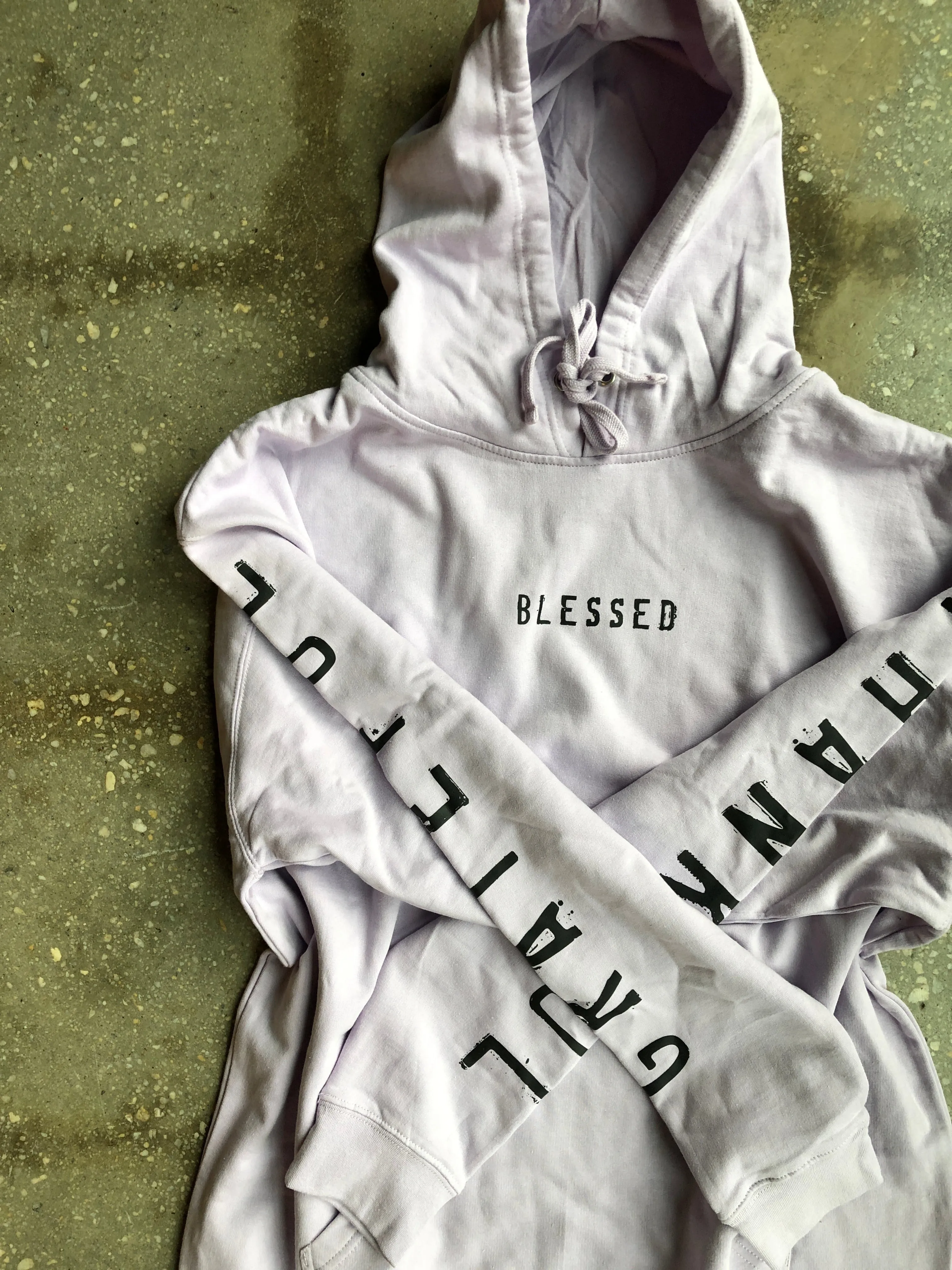 (CLEARANCE) Grateful, Thankful, Blessed Adult Hoodie