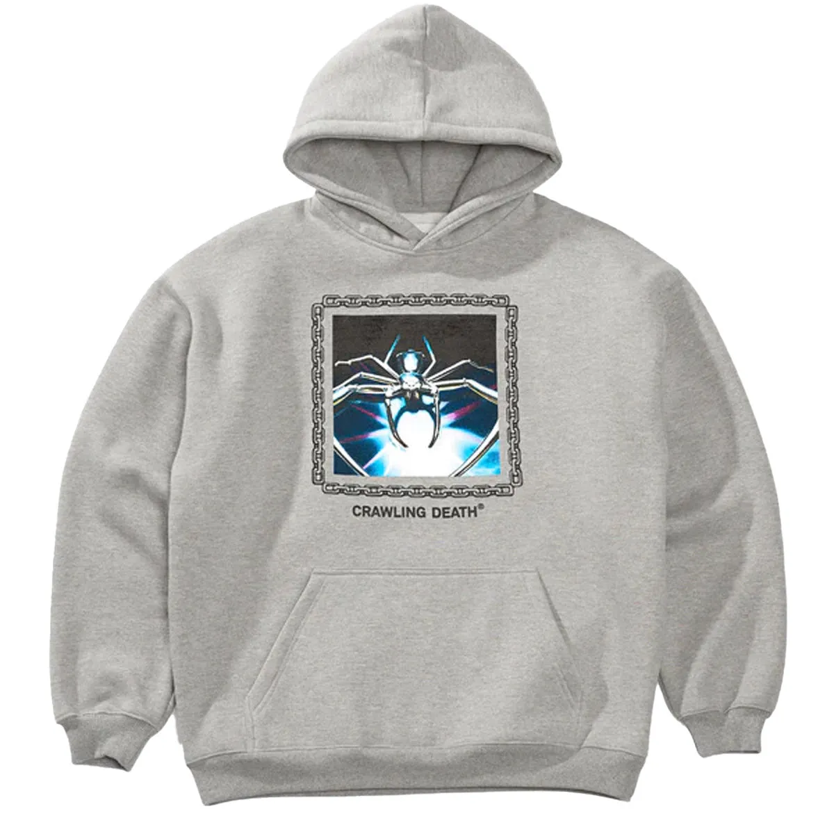 Crawling Death - Chrome Spider Hoodie Grey
