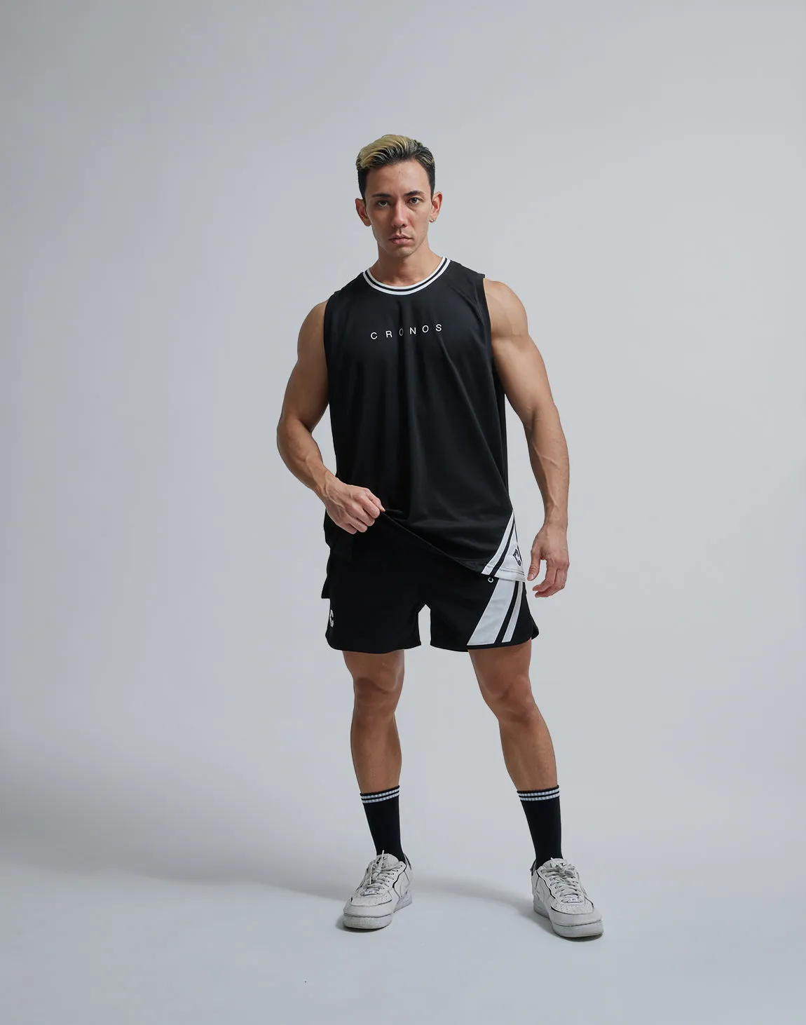 CRONOS 2LINE TRAINING SHORTS【BLACK】