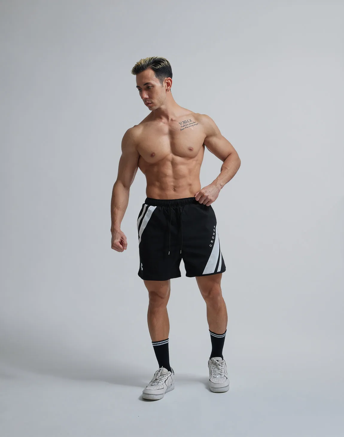 CRONOS 2LINE TRAINING SHORTS【BLACK】