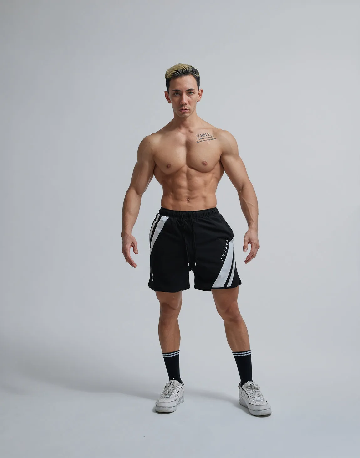 CRONOS 2LINE TRAINING SHORTS【BLACK】