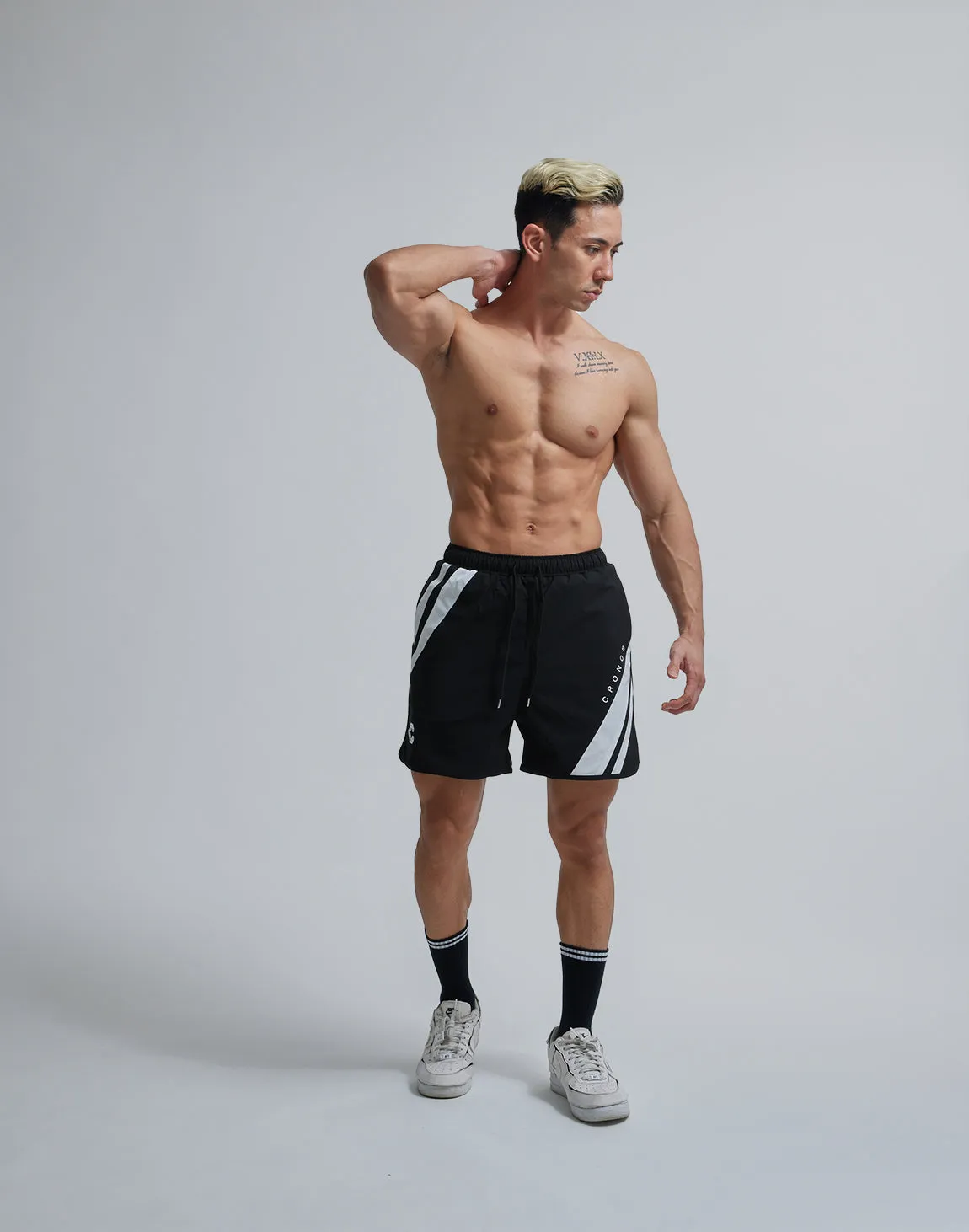CRONOS 2LINE TRAINING SHORTS【BLACK】