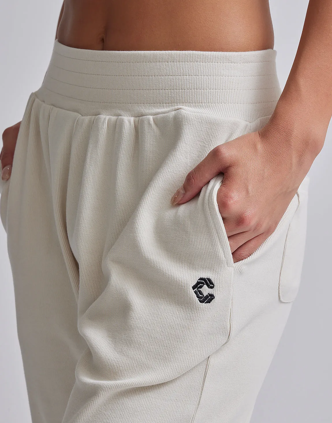 CRONOS WOMEN RELAXING JOGGER PANTS【GRAY】