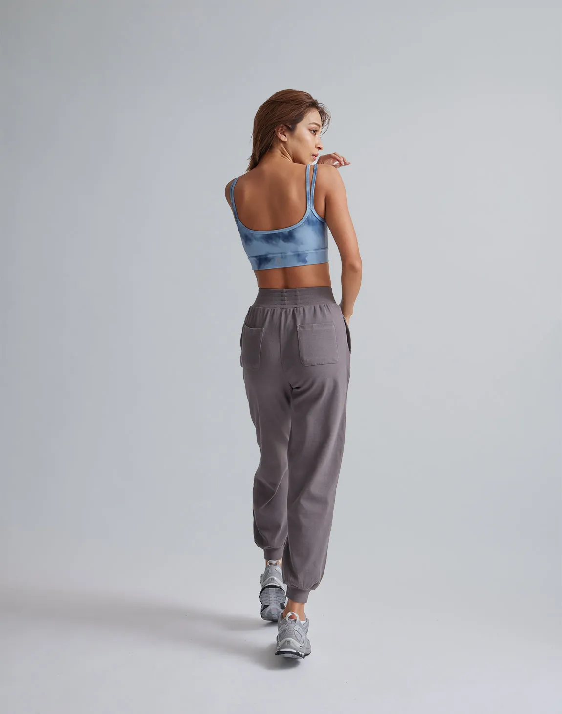CRONOS WOMEN RELAXING JOGGER PANTS【GRAY】
