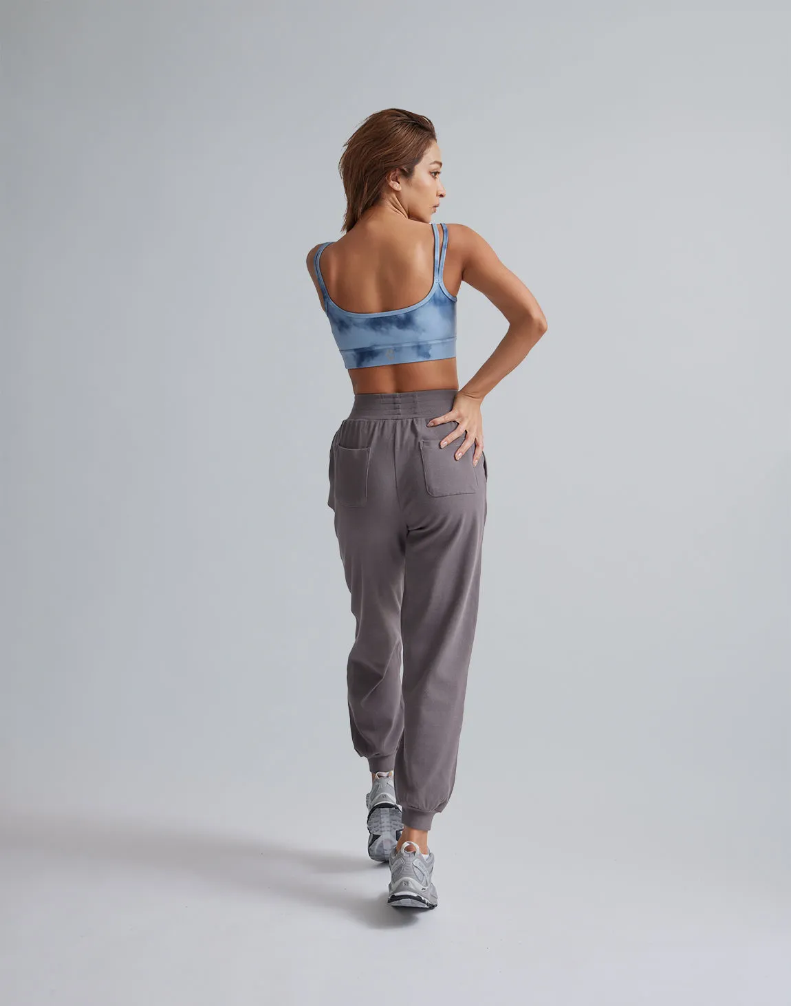 CRONOS WOMEN RELAXING JOGGER PANTS【GRAY】