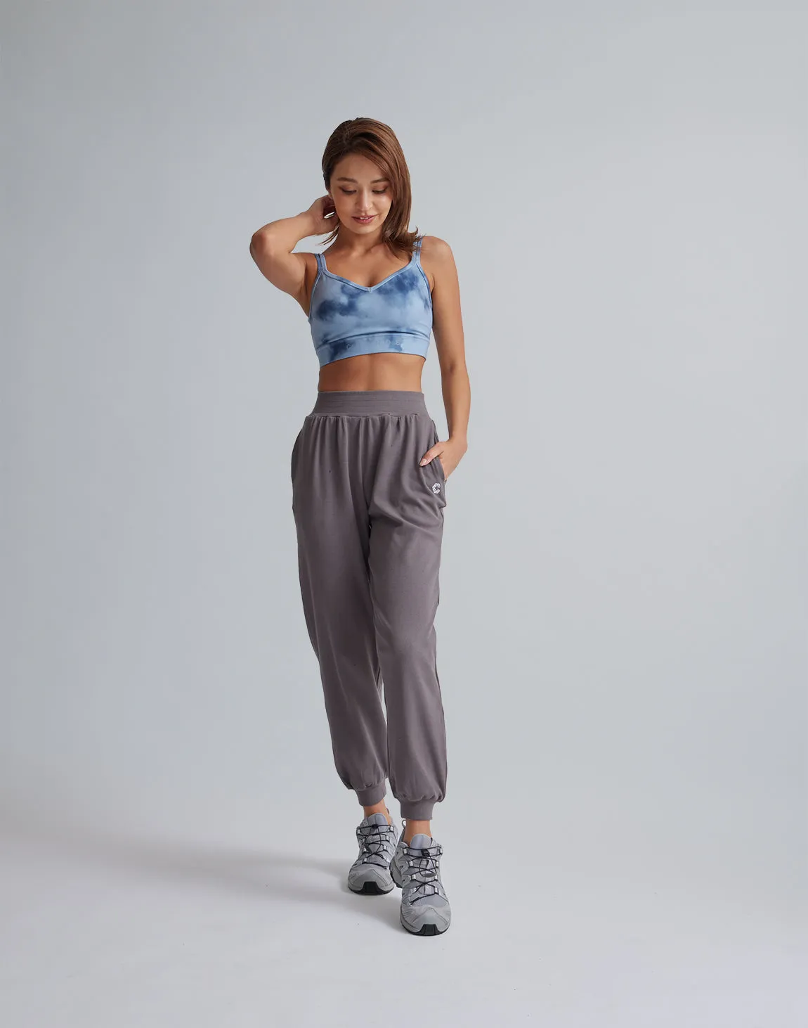 CRONOS WOMEN RELAXING JOGGER PANTS【GRAY】