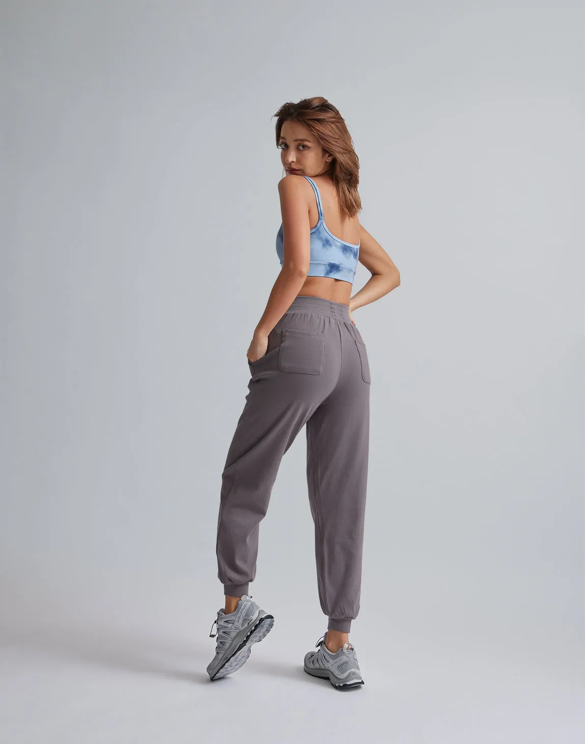 CRONOS WOMEN RELAXING JOGGER PANTS【GRAY】