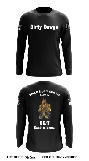CUSTOM - 1-311th MP Platoon  Core Men's LS Performance Tee - 3ja5mr