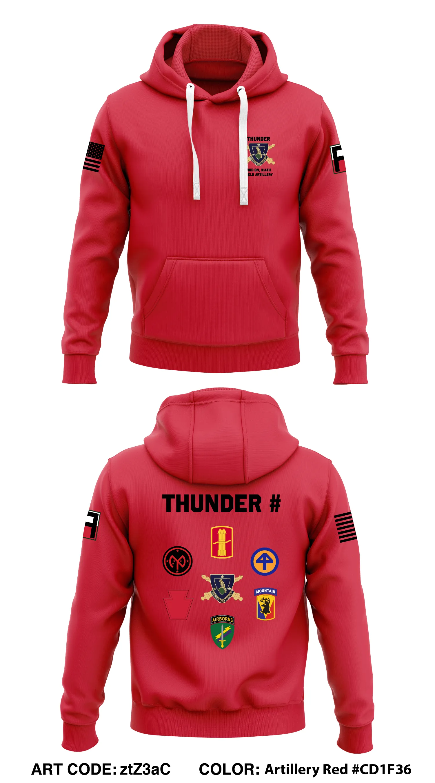 Custom - 3rd BN, 314th FA Store 1  Core Men's Hooded Performance Sweatshirt - ztZ3aC