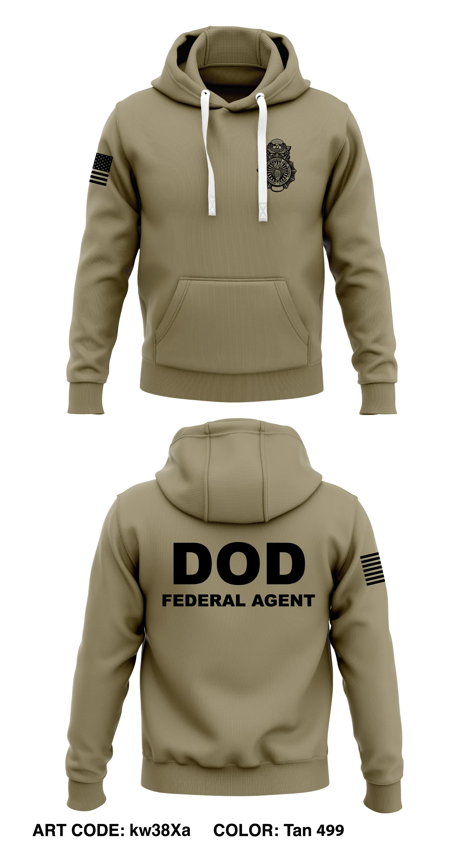 Defense Counterintelligence & Security Agency  Core Men's Hooded Performance Sweatshirt - kw38Xa