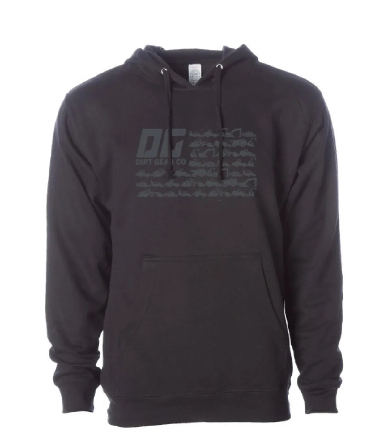 DG FLAG BLACK ON BLACK HOODIE