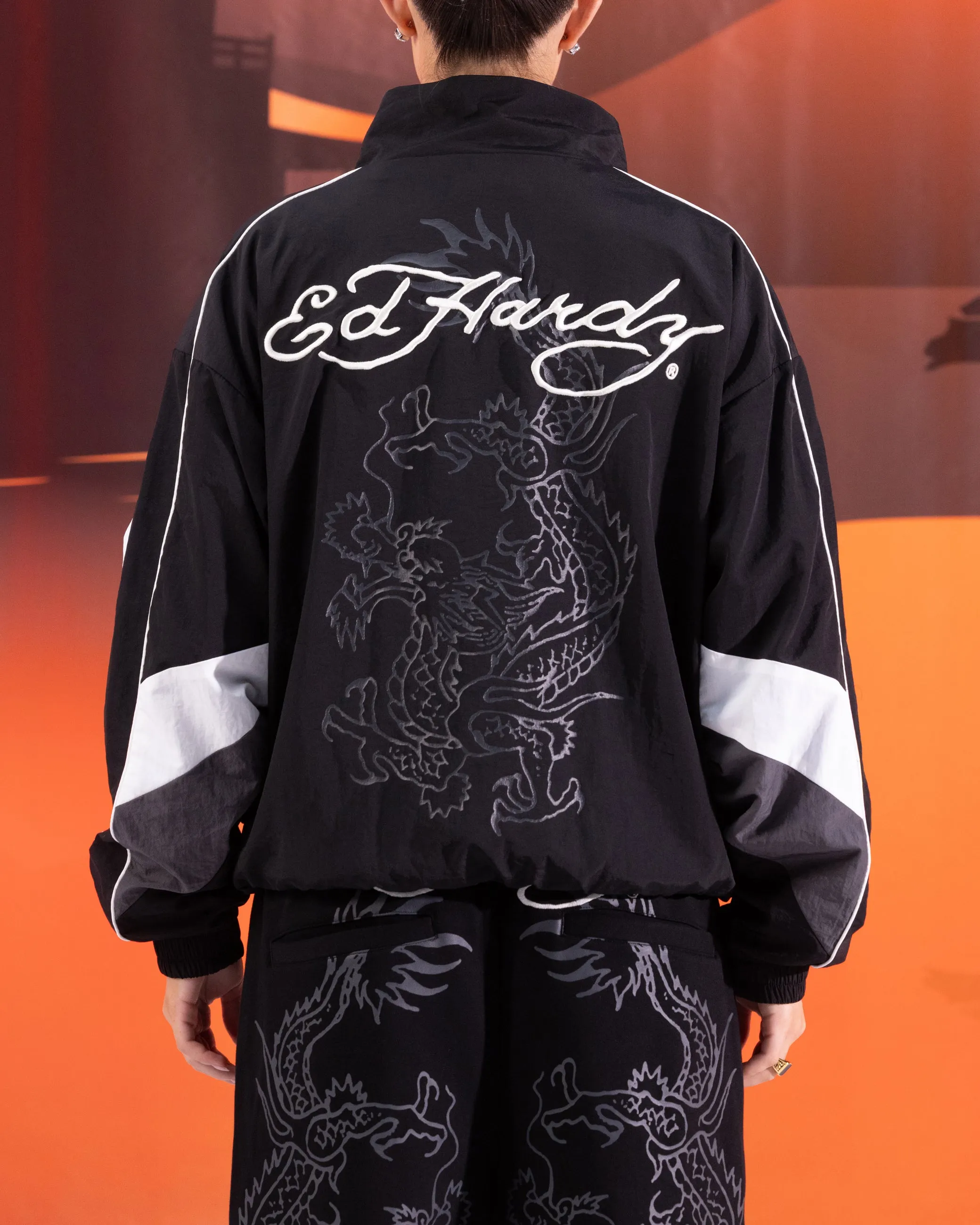 Ed Hardy Dragon Track Jacket Black