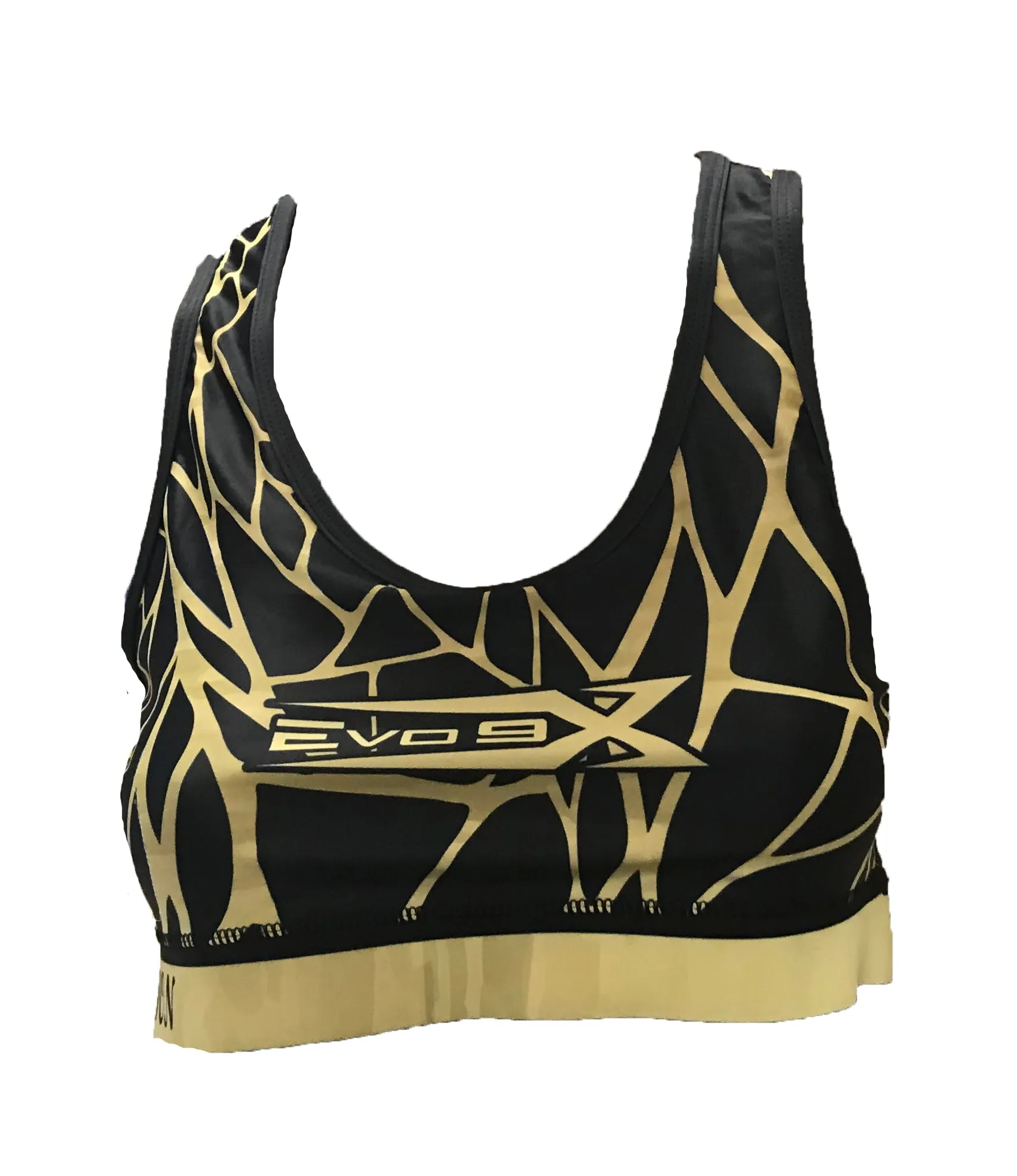 Evo9x SCALES Full Dye Sublimated Sports Bra Black/Yellow