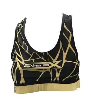 Evo9x SCALES Full Dye Sublimated Sports Bra Black/Yellow
