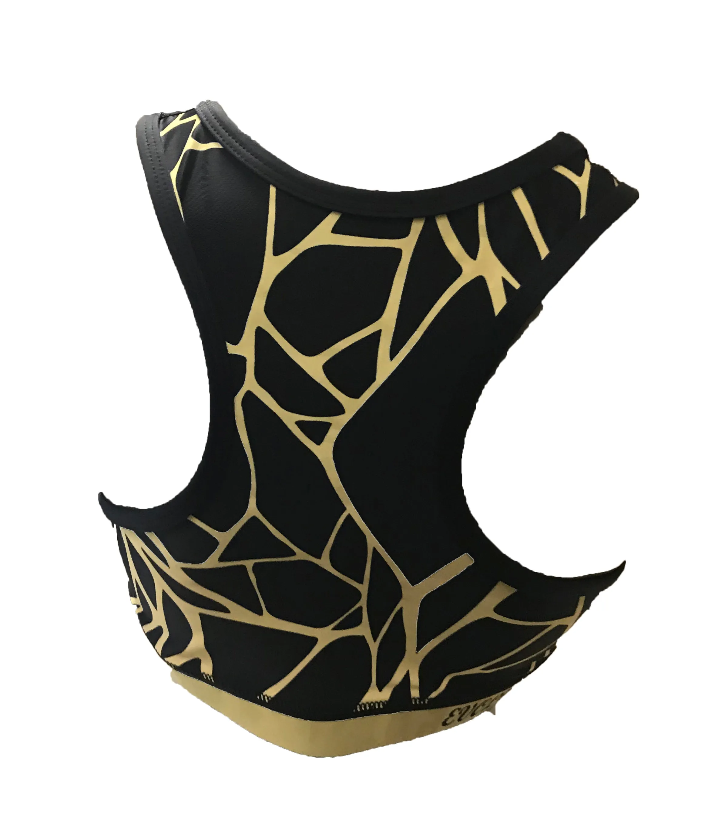 Evo9x SCALES Full Dye Sublimated Sports Bra Black/Yellow