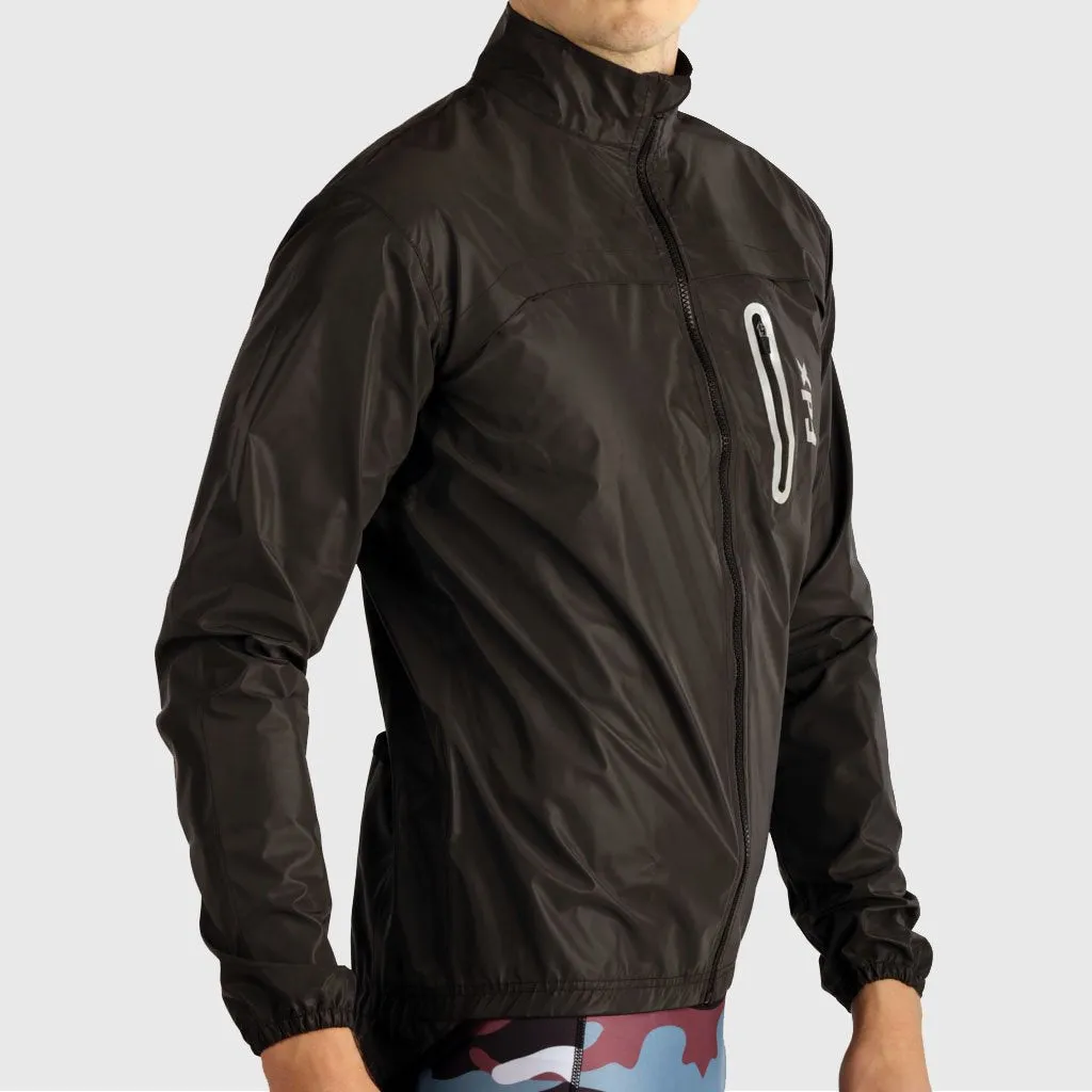 Fdx 360° Black Men's & Boy's Reflective Waterproof Cycling Jacket