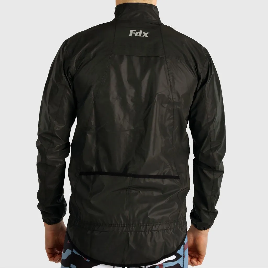 Fdx 360° Black Men's & Boy's Reflective Waterproof Cycling Jacket