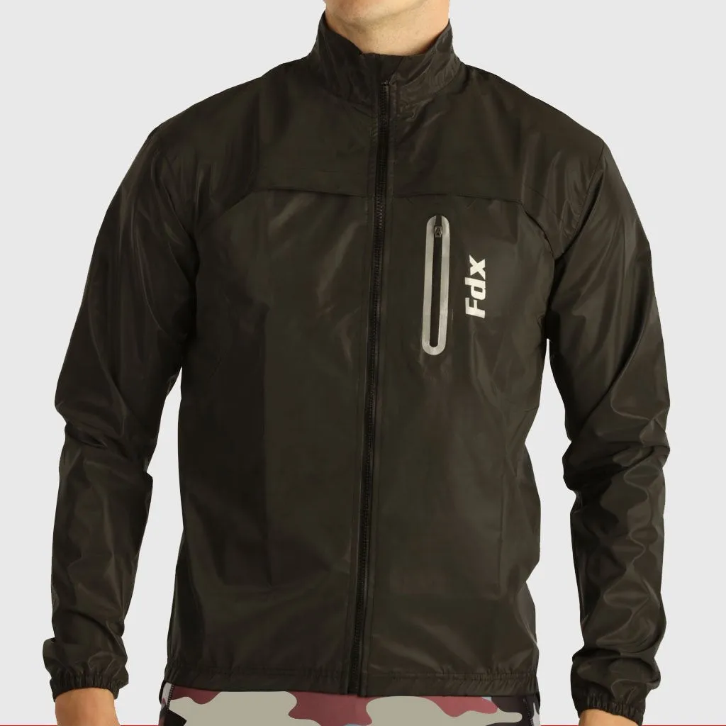 Fdx 360° Black Men's & Boy's Reflective Waterproof Cycling Jacket