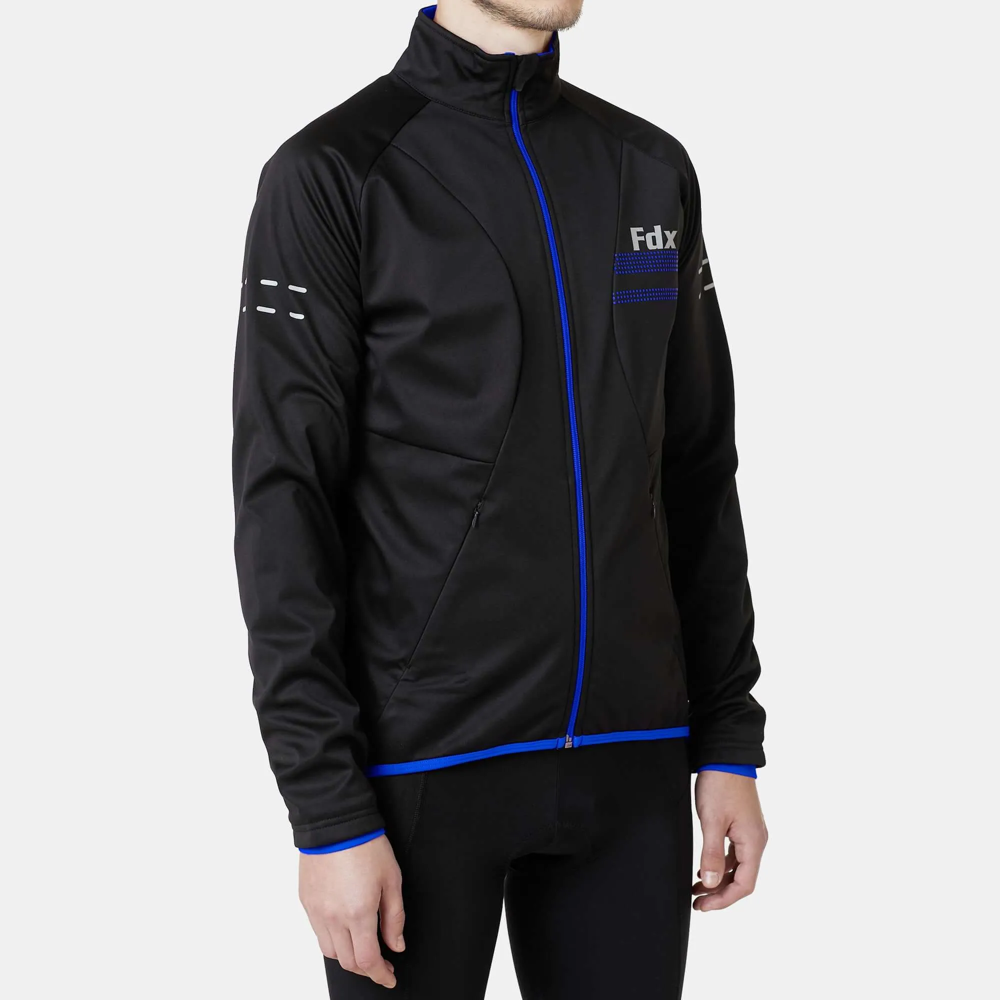 Fdx Arch Softshell Men's & Boy's Blue Windproof & Water Resistant Cycling Jacket