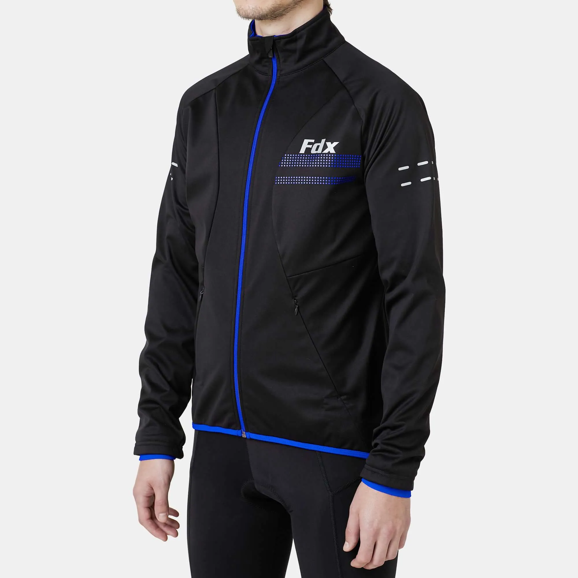 Fdx Arch Softshell Men's & Boy's Blue Windproof & Water Resistant Cycling Jacket