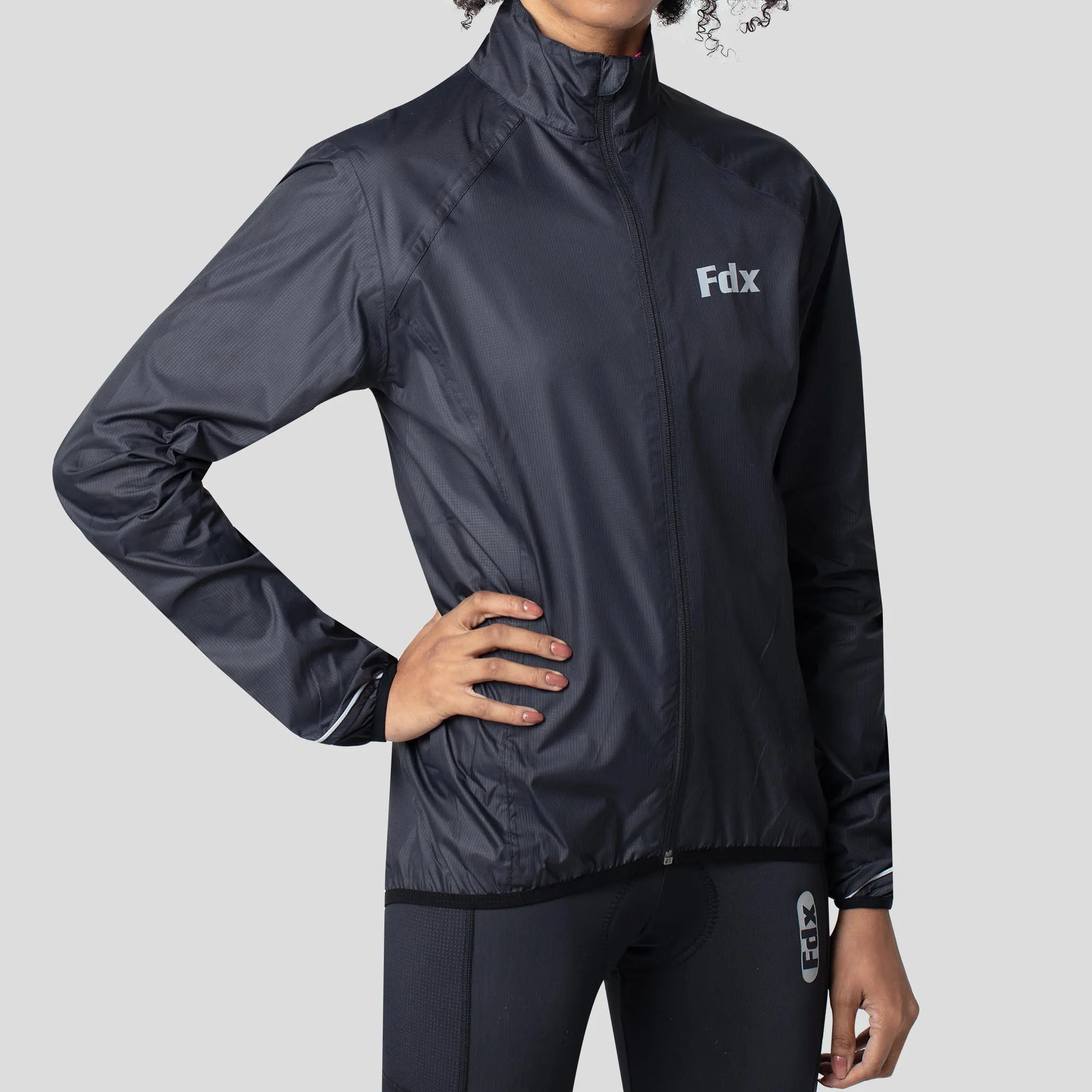 Fdx J20 Black Women's & Girl's Windproof & Waterproof Cycling Jacket