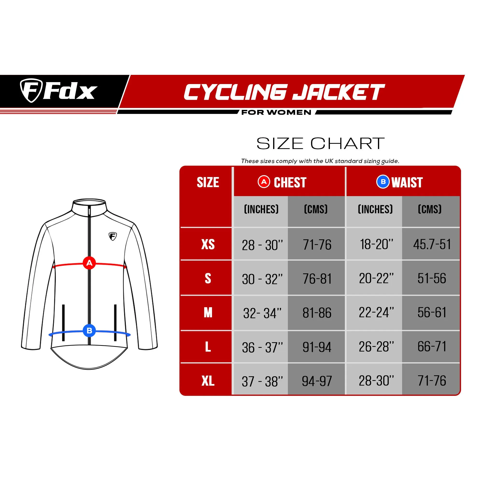 Fdx J20 Black Women's & Girl's Windproof & Waterproof Cycling Jacket