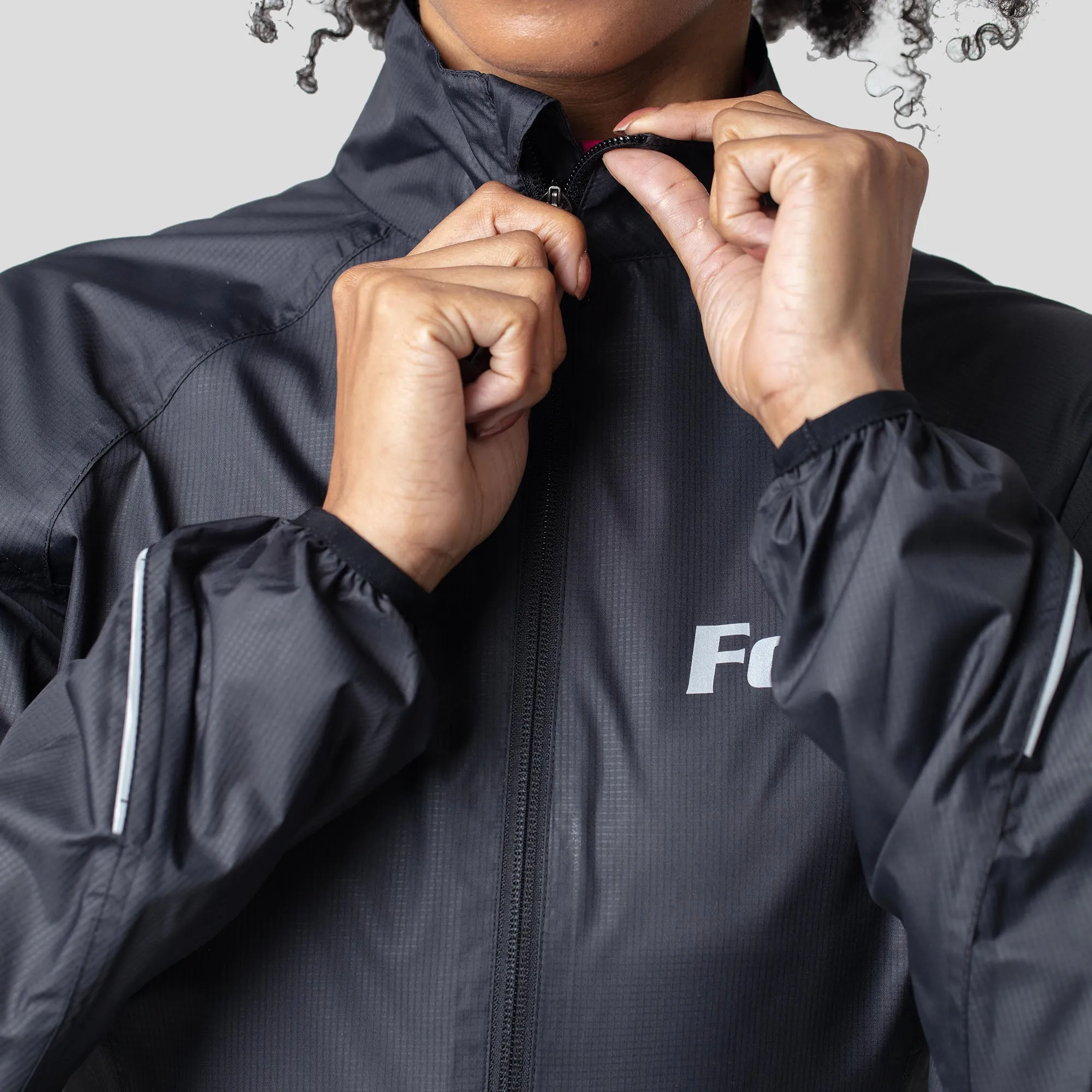 Fdx J20 Black Women's & Girl's Windproof & Waterproof Cycling Jacket