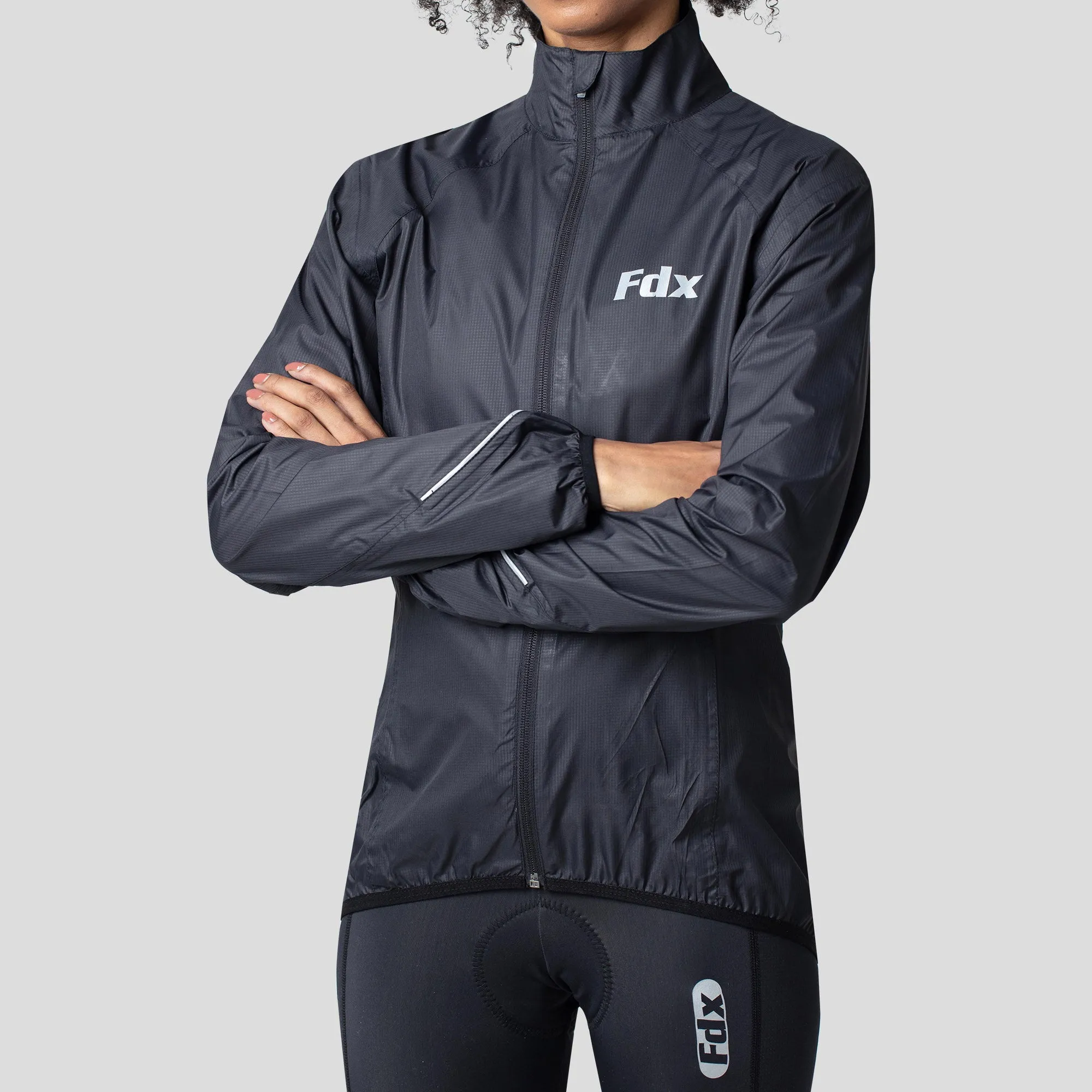 Fdx J20 Black Women's & Girl's Windproof & Waterproof Cycling Jacket