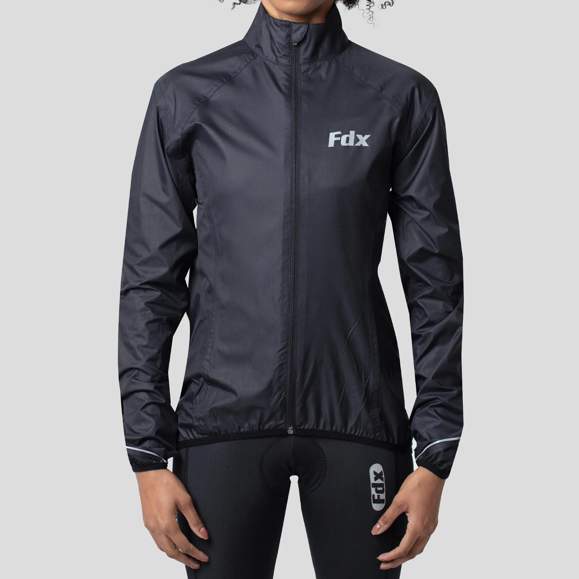 Fdx J20 Black Women's & Girl's Windproof & Waterproof Cycling Jacket