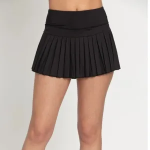 Gold Hinge Black Pleated Tennis Skirt Small NWT in packaging