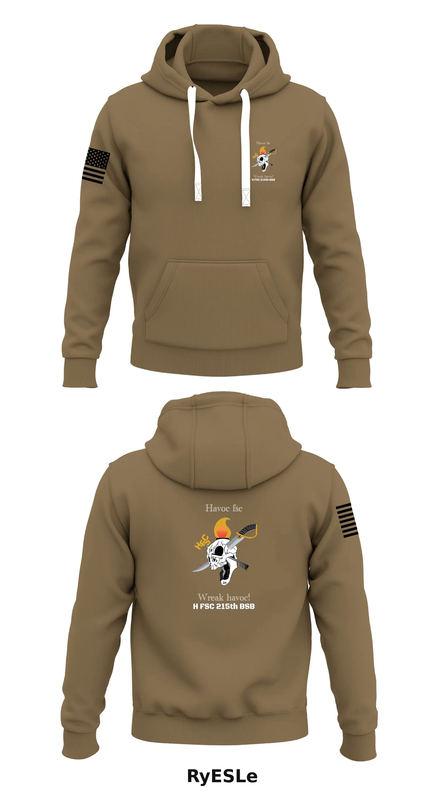 H FSC, 215th BSB Store 1  Core Men's Hooded Performance Sweatshirt - RyESLe