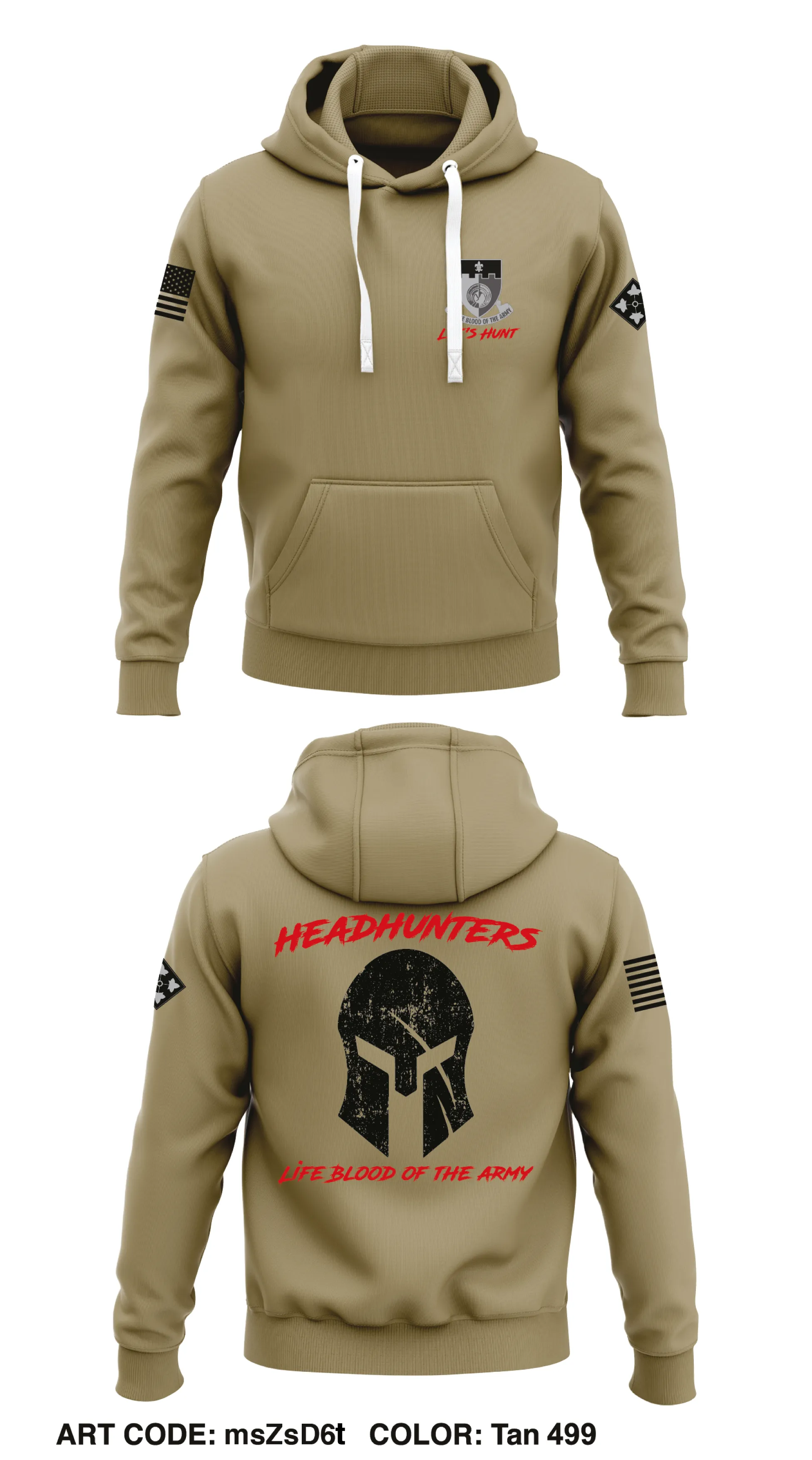 HHC, 64BSB, 3ABCT Store 1  Core Men's Hooded Performance Sweatshirt - msZsD6t